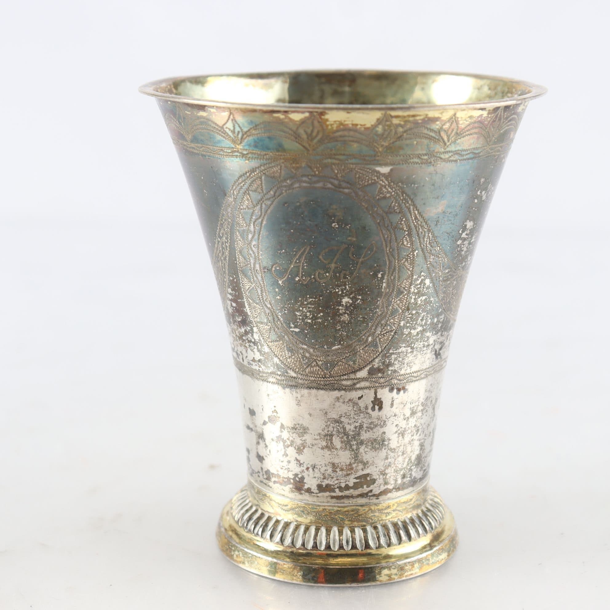 Bägare, Silver, Delvis förgyld, 1816
