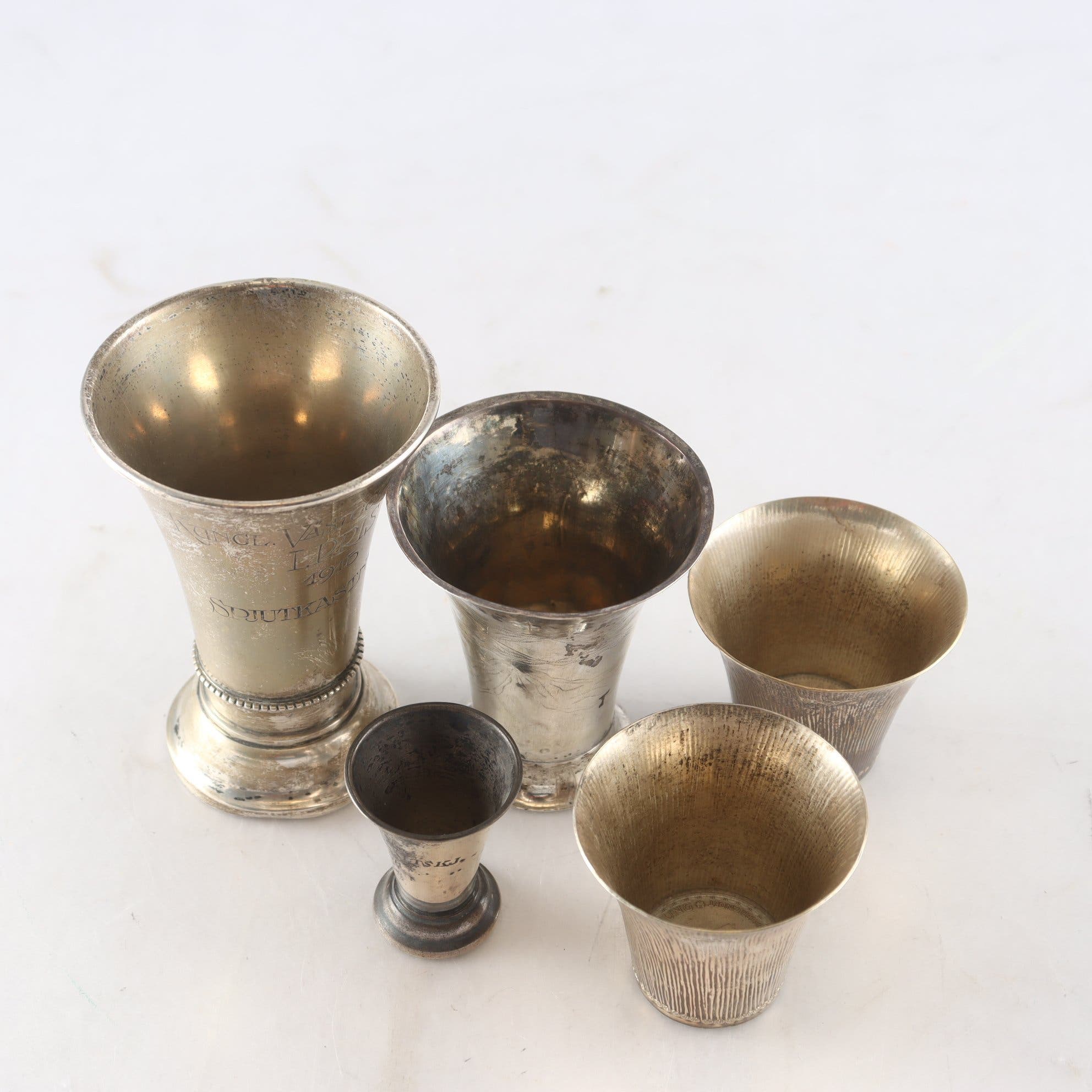 Bägare, 5st, Silver