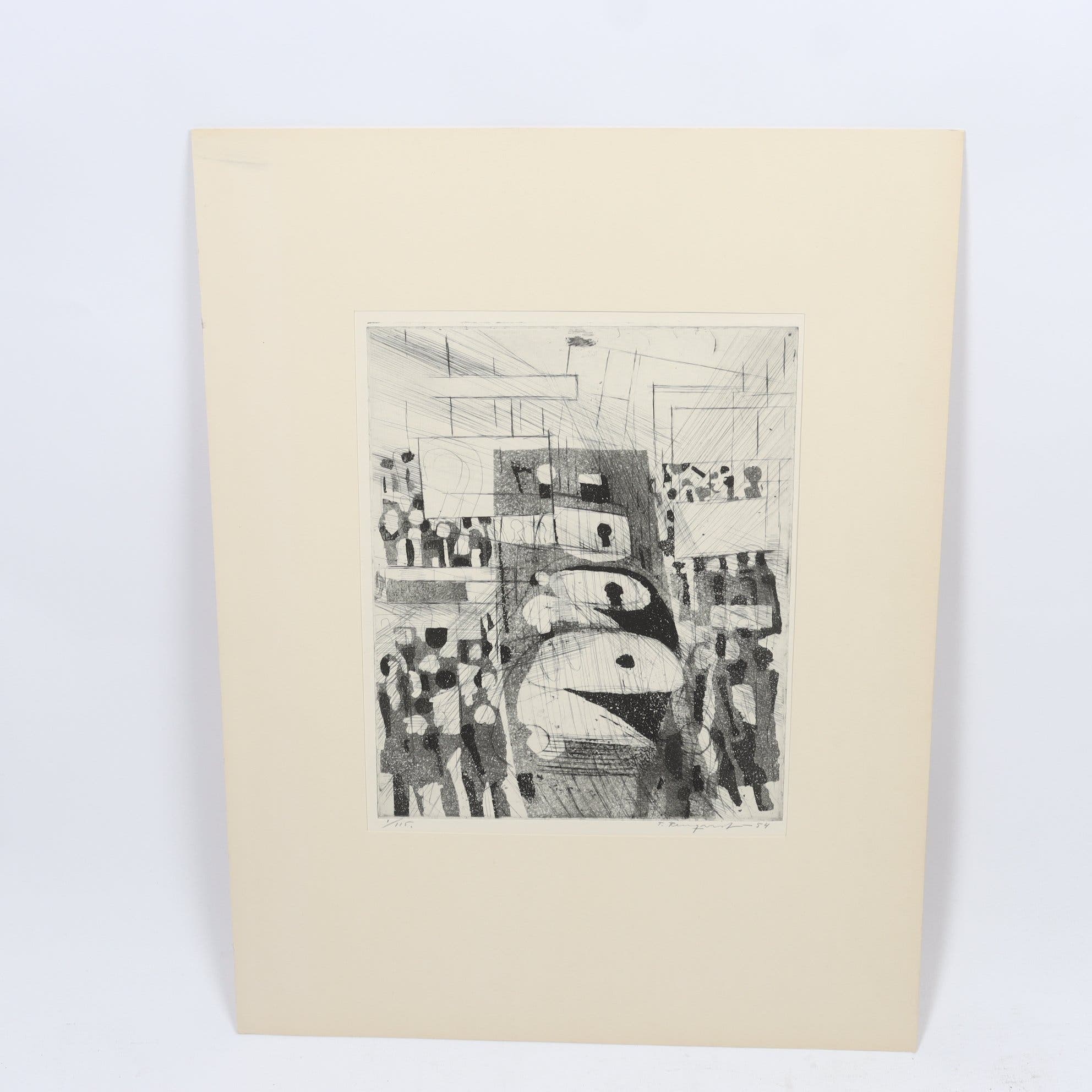 Oramad etsning, Torsten Renquist, (1924-2007), signerad, 1/115, 1954