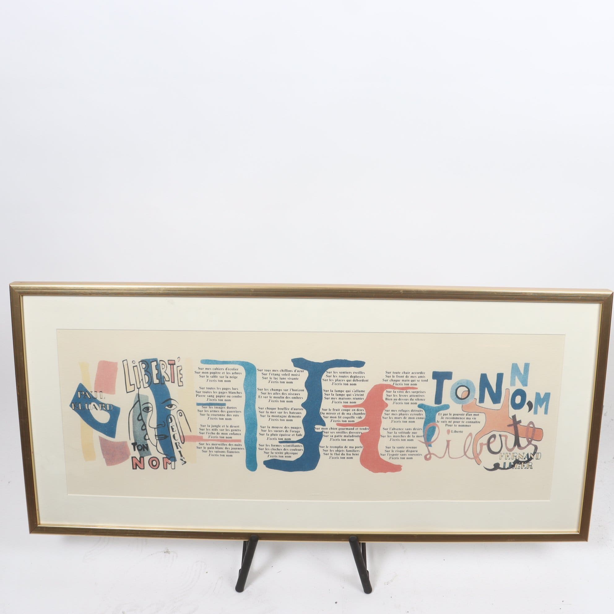 Reproduktionstryck, Frihet, Fernand Légers, 1953. Endast avhämtning.