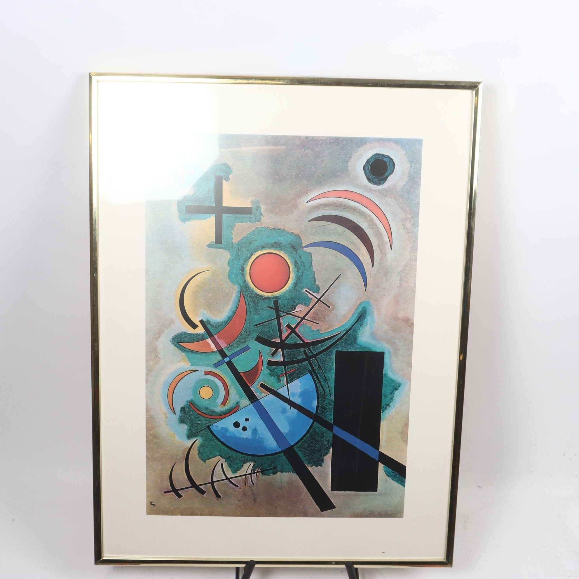 Reproduktionstryck, Wassily Kandinsky, Ryssland, sign. i trycket. Endast avh.