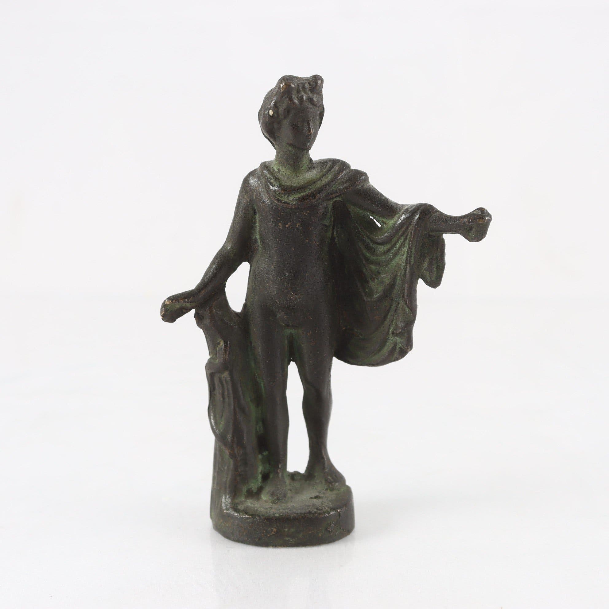 Skulptur, patinerad brons, Apollo