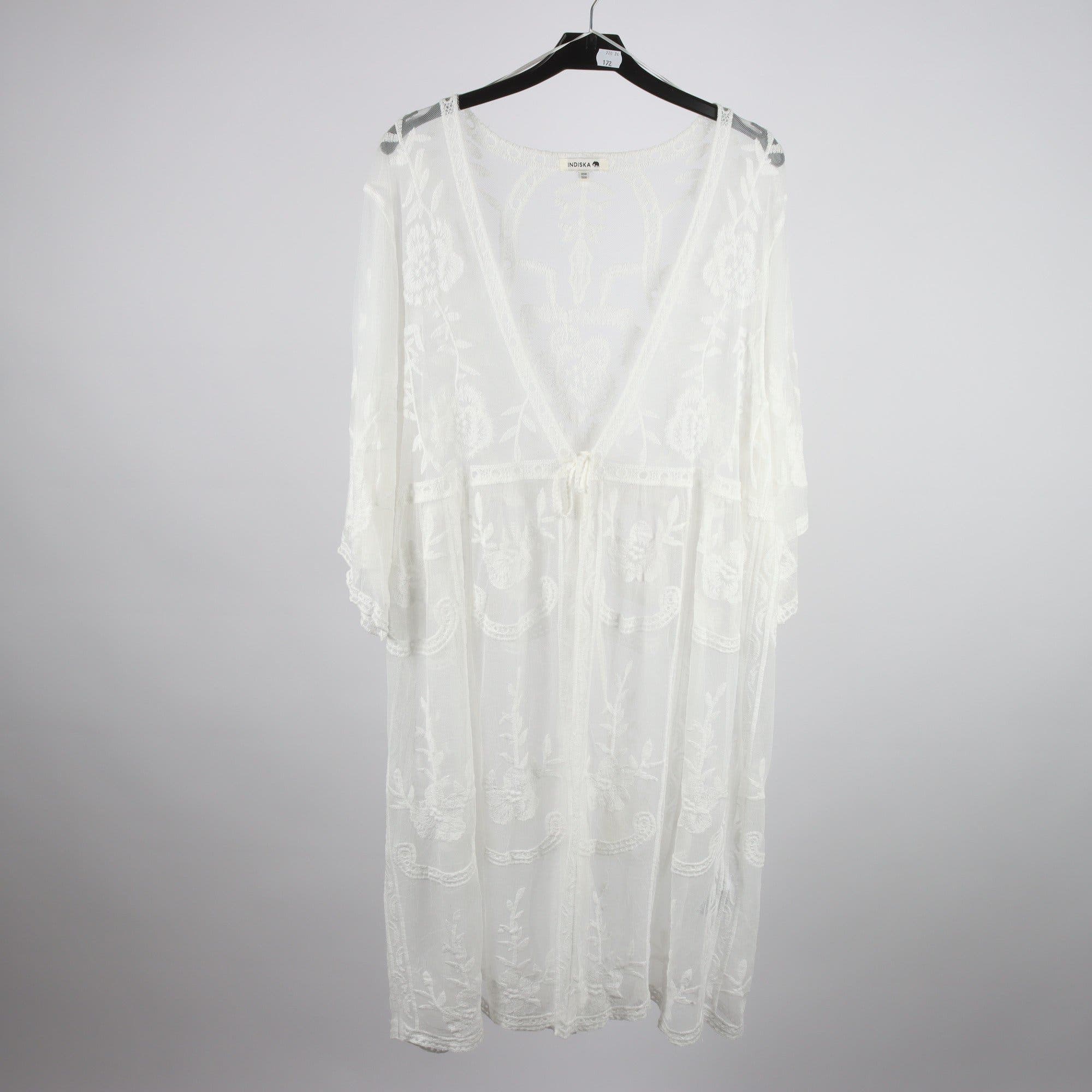 Kimono/kaftan, Indiska, vit, stl. One size