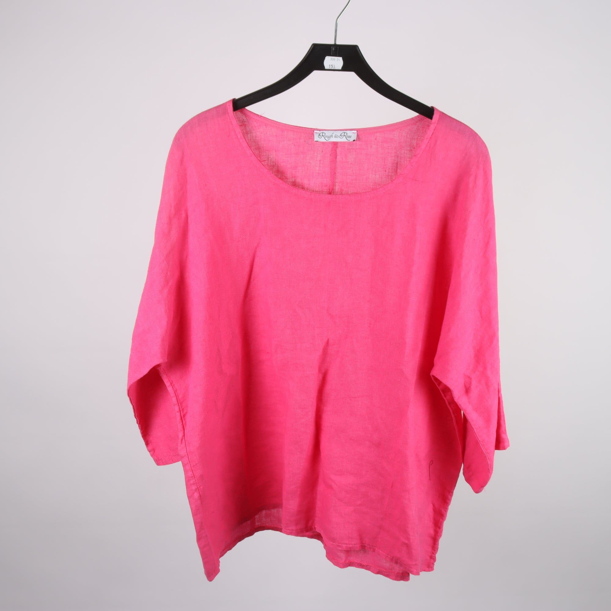 Blus, Rough & Rose, rosa, 100% linne, stl. S/M