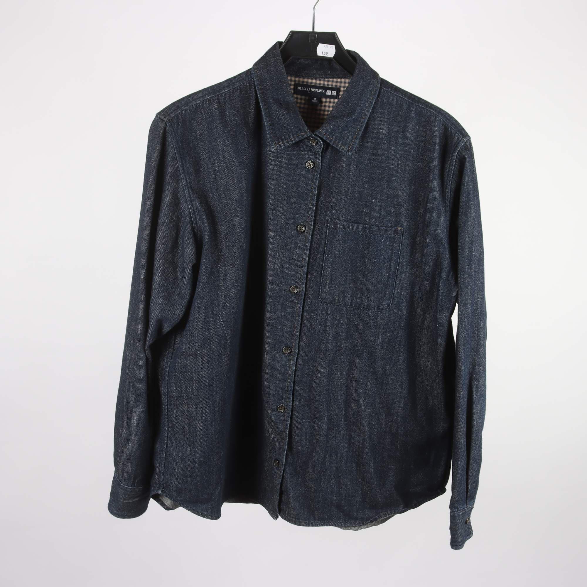 Jeansskjorta, Ines De La Fressange x Uniqlo, blå, stl. M