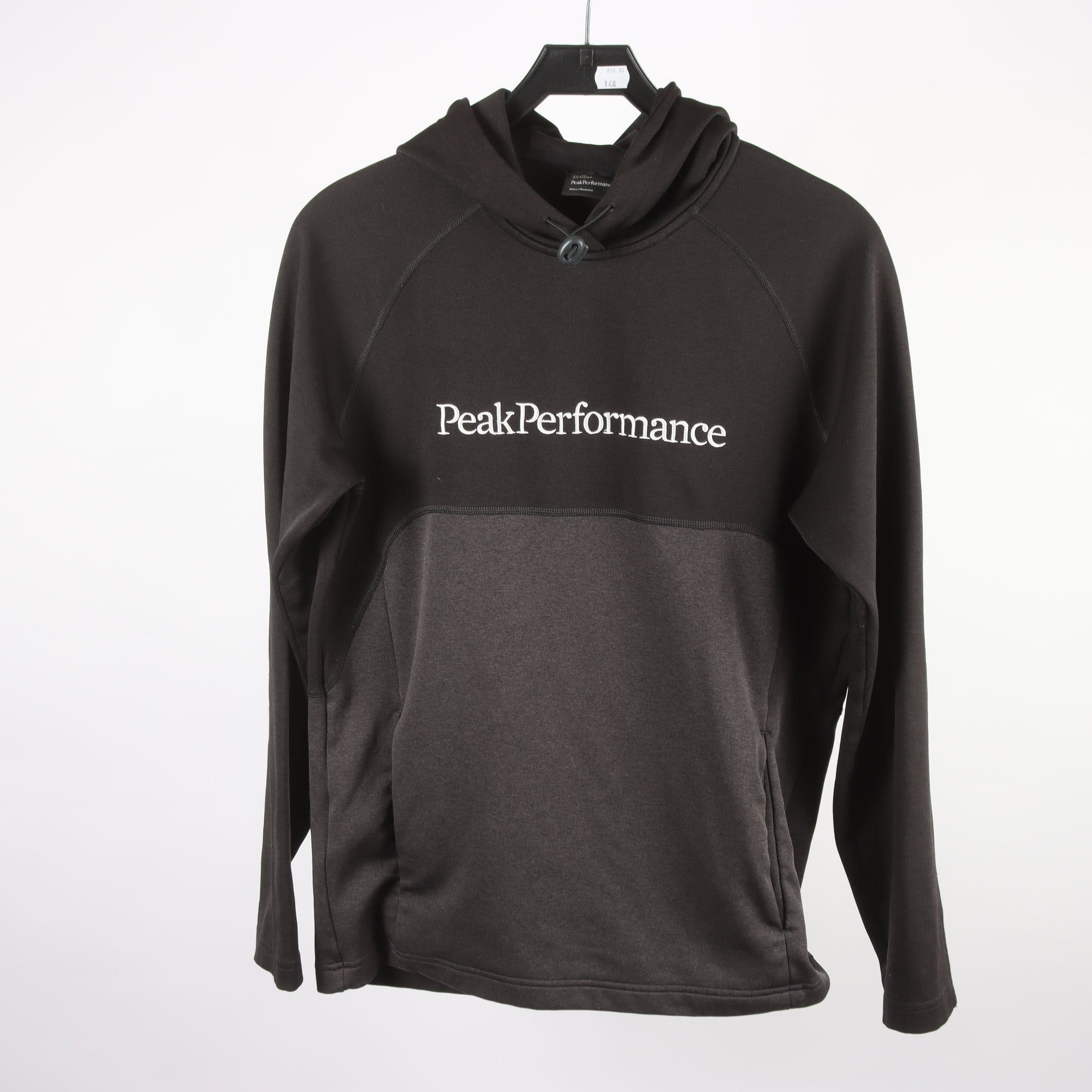 Sporthoodie, PeakPerformance, svart, stl. S
