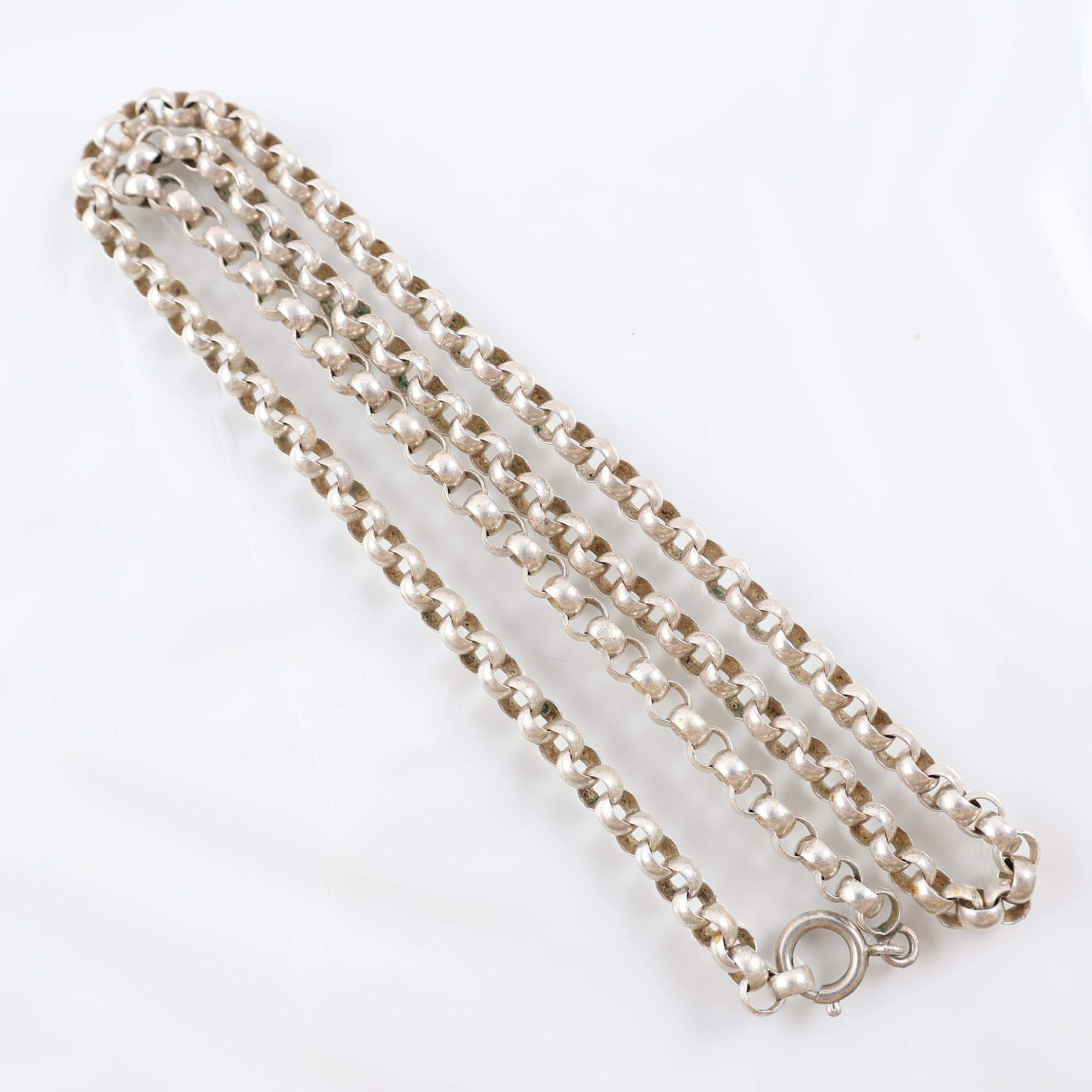 Halsband, silver, Belcherlänk, vikt: 24.7g