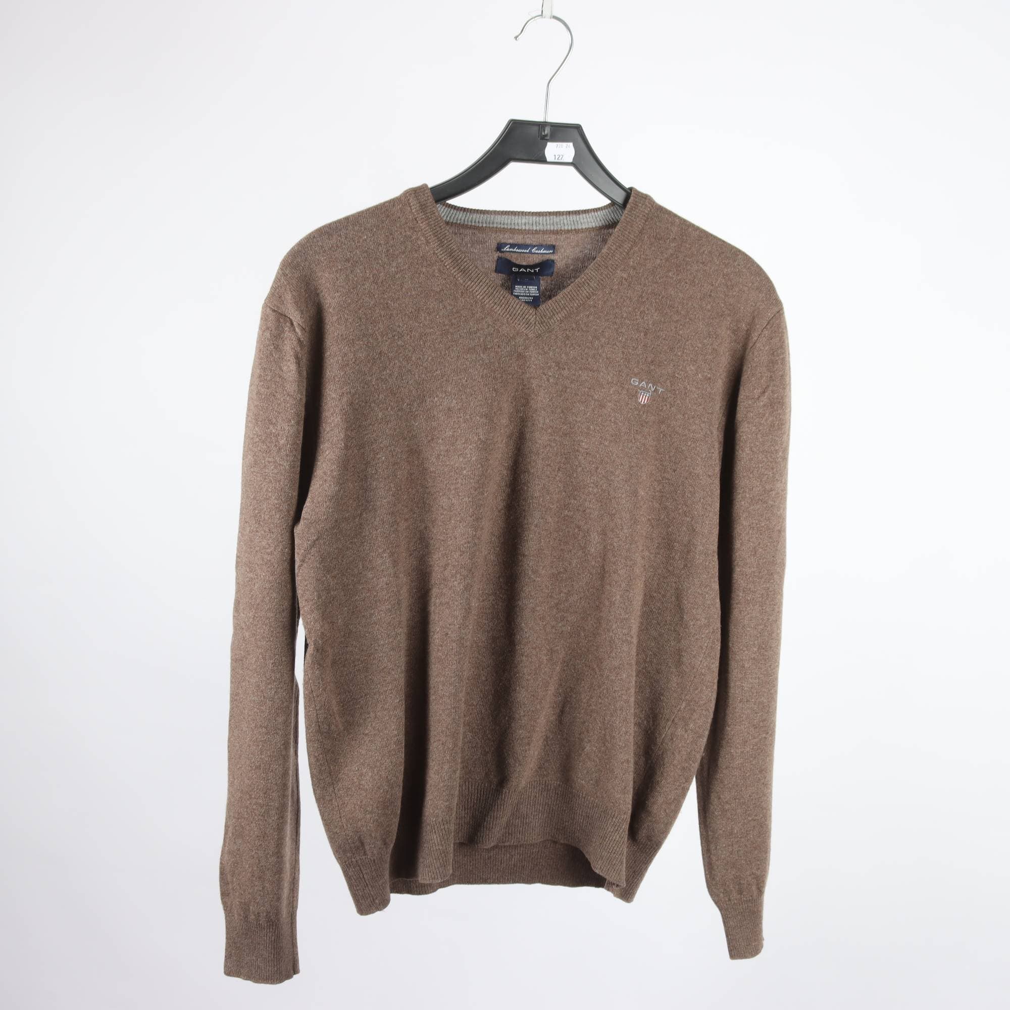 Tröja, Gant, brun, 90% ull, 10% kashmir, stl. M