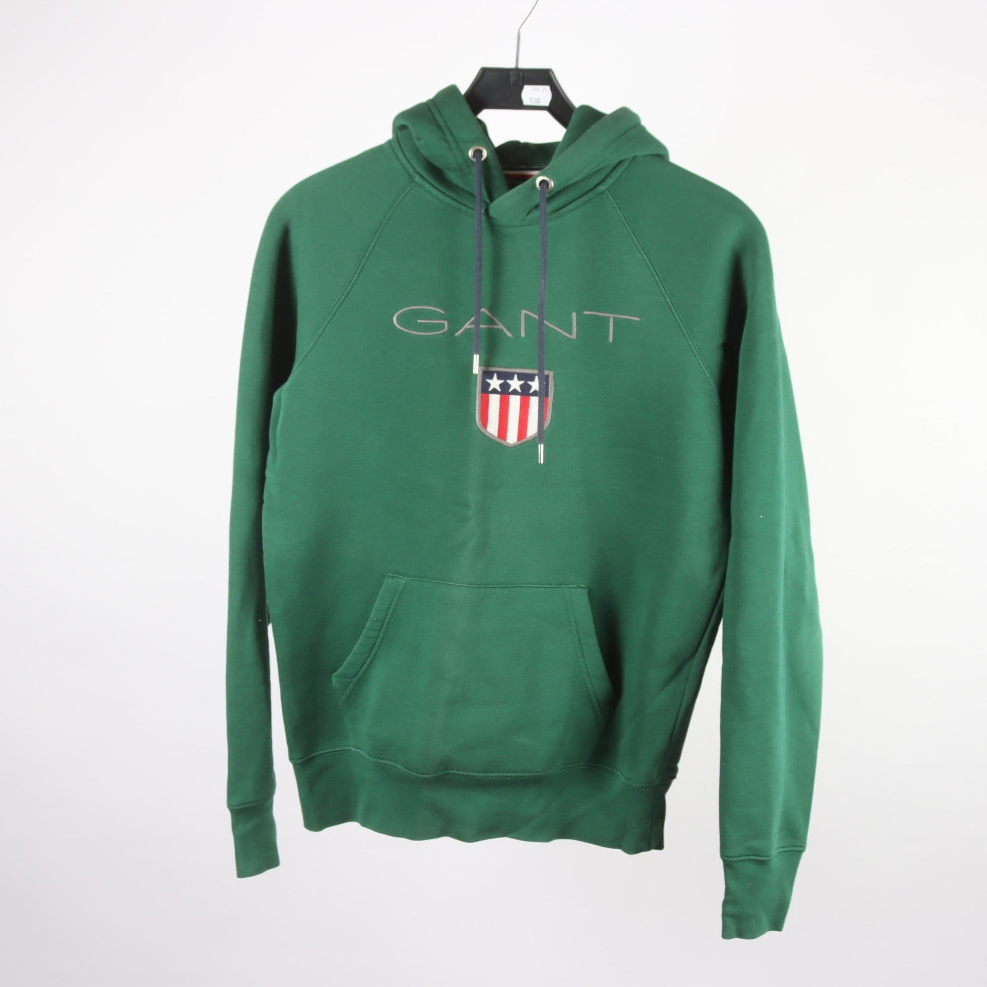 Hoodie, Gant, grön, stl. S