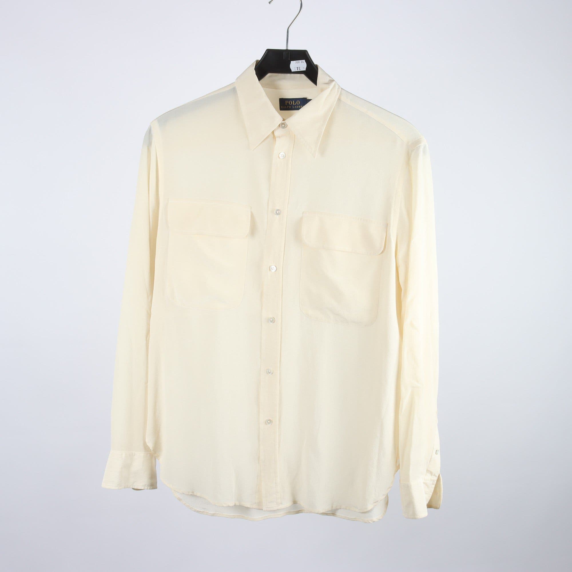 Blus, Polo Ralph Lauren, cream, 100% silke, stl. 10 (M)