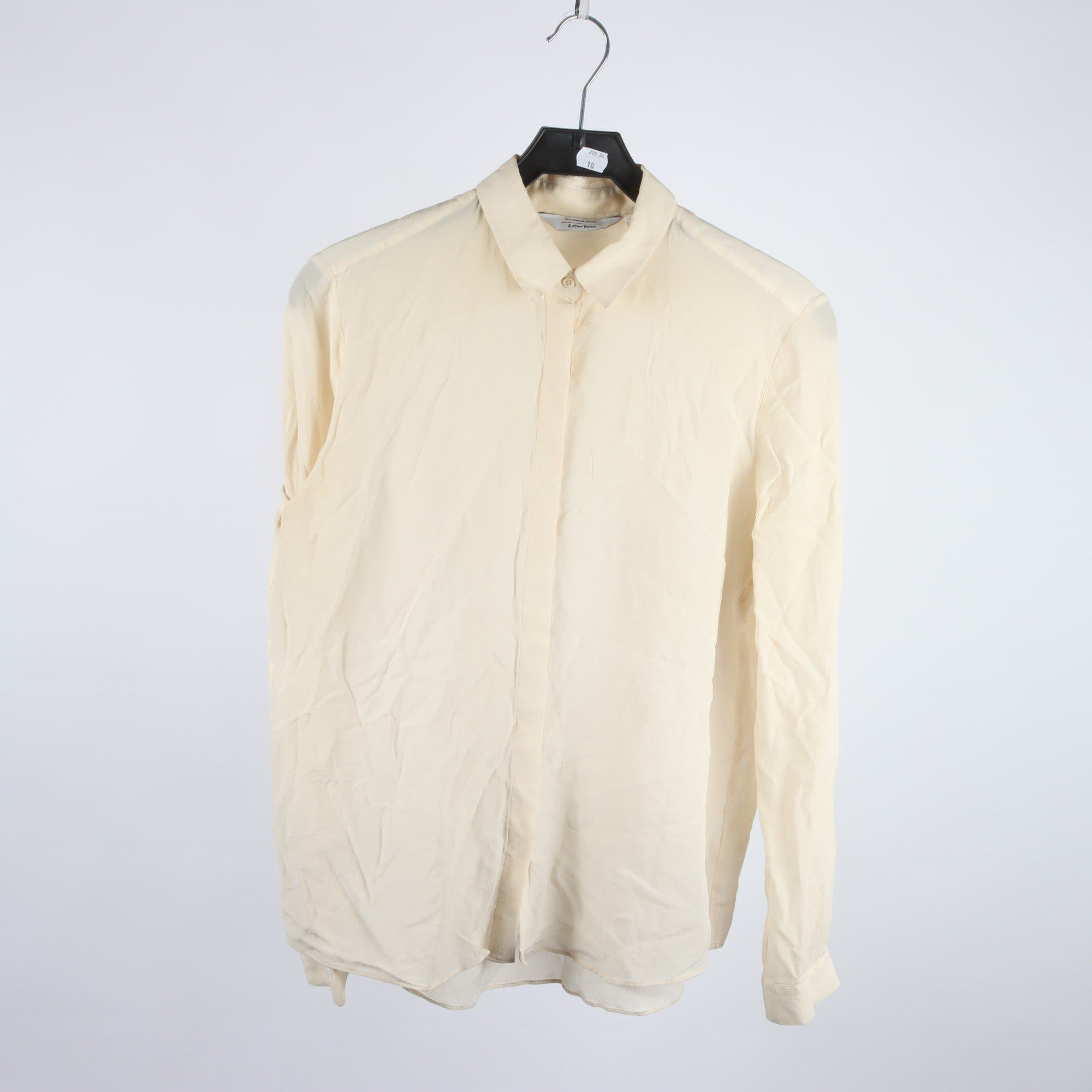 Blus, & Other Stories, ljusbeige, 100% silke, stl. 38