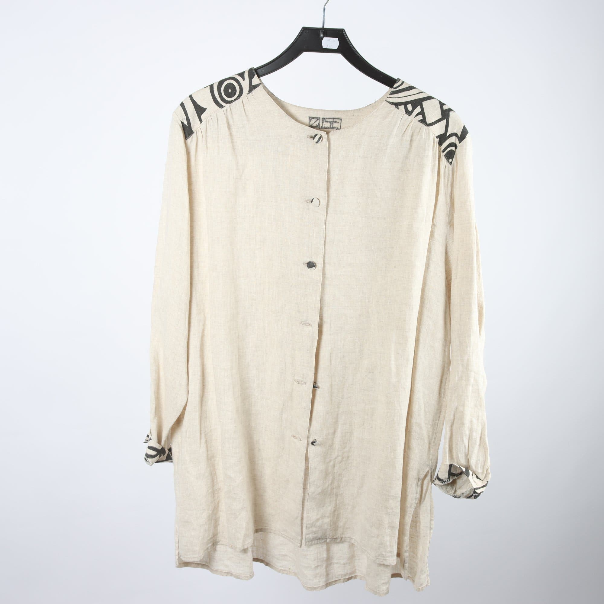 Blus, Maria Lindberg, beige, lin, stl. ca. L.