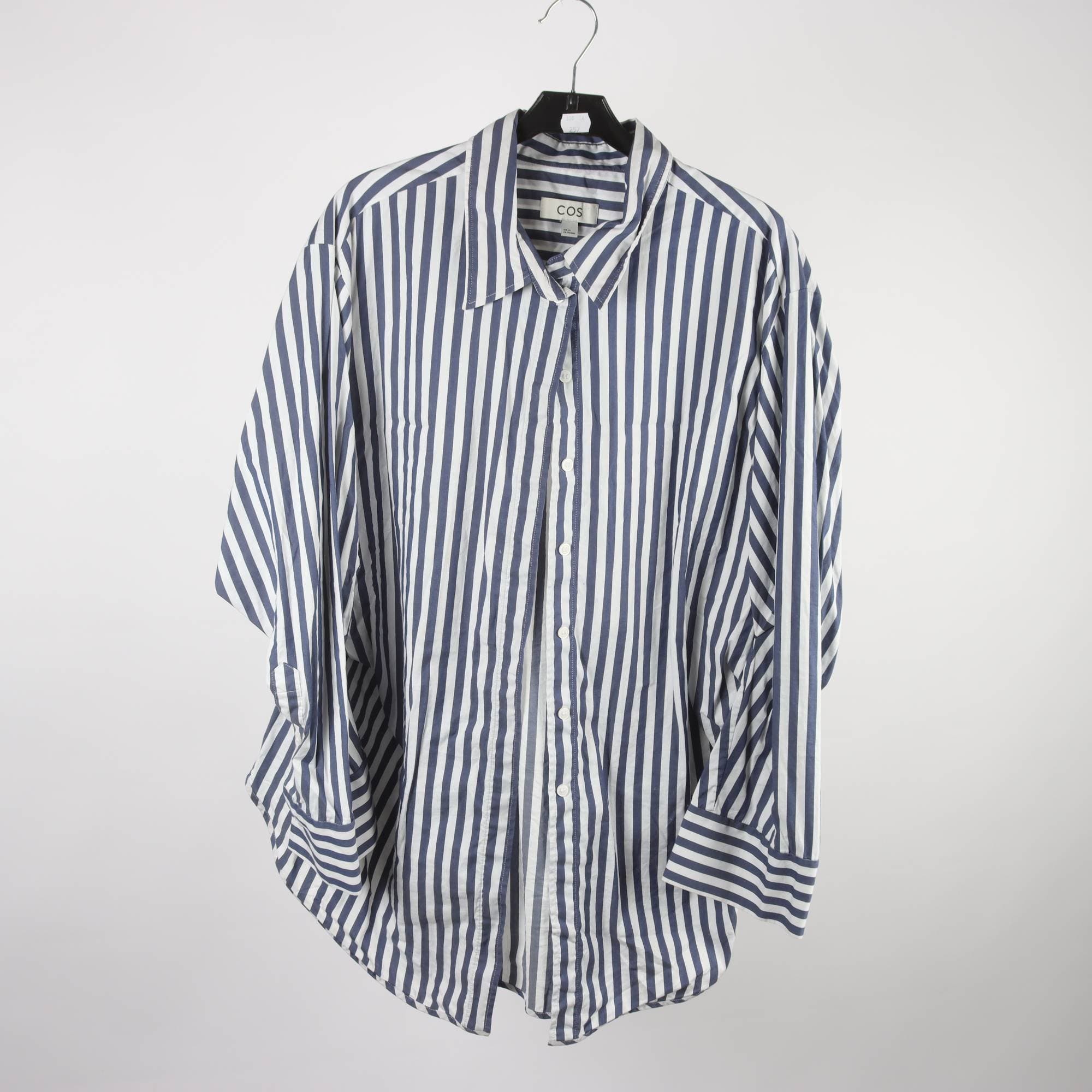 Blus, COS, randig, vit, blå, stl. 44.
