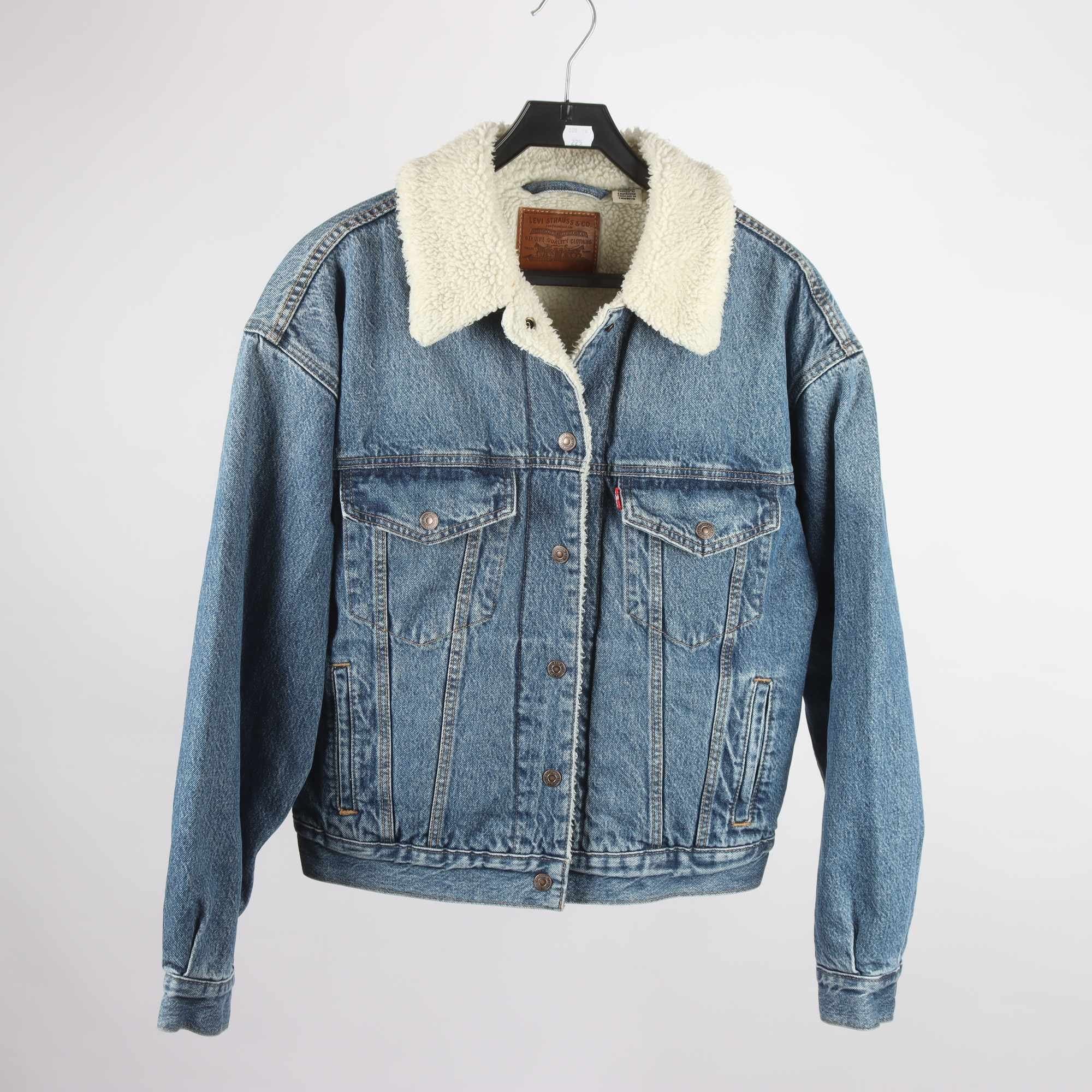 Fodrad Jeansjacka, Levis, blå, stl. S.