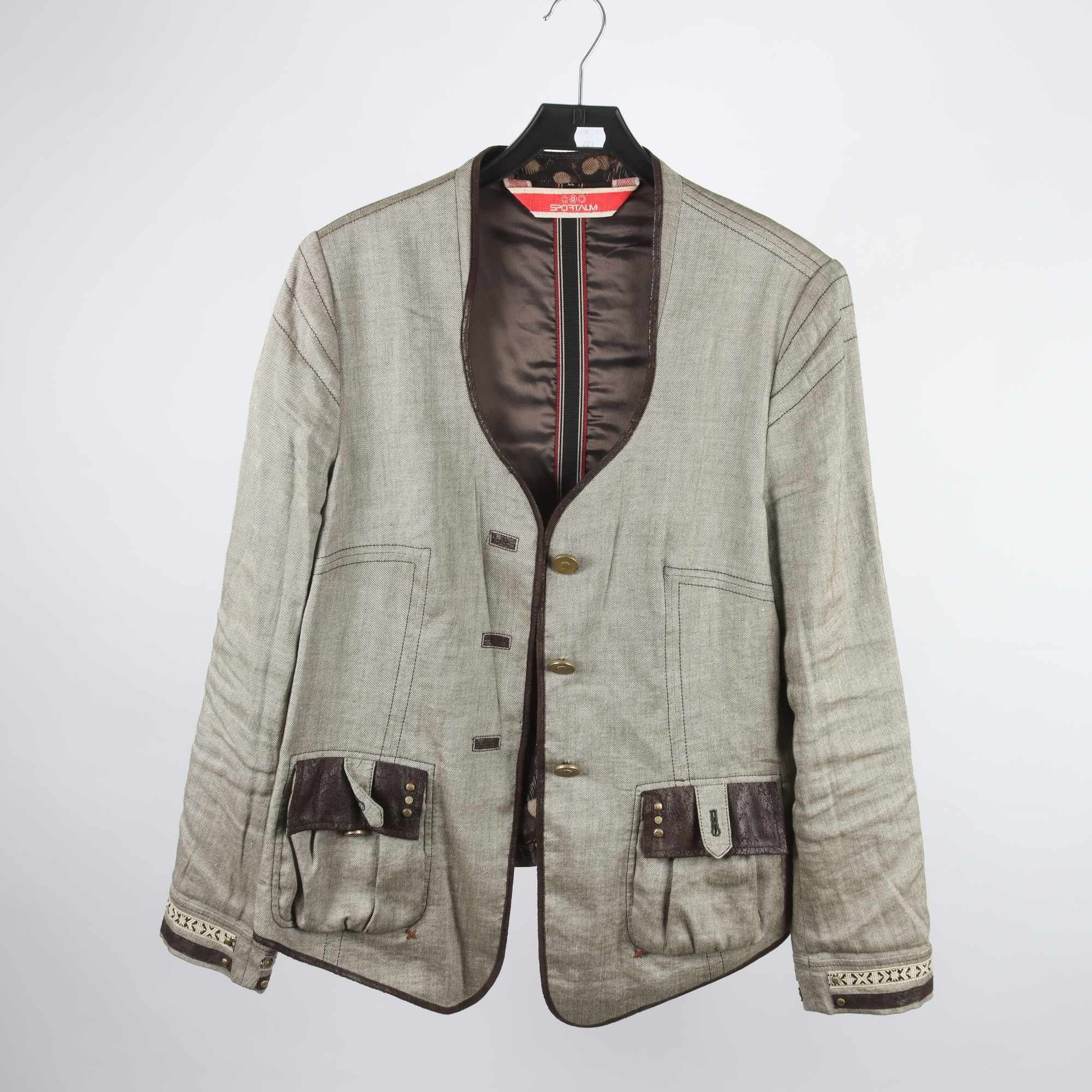 Jacka, Sportalm, beige/grå, 55% lin, stl. 44.