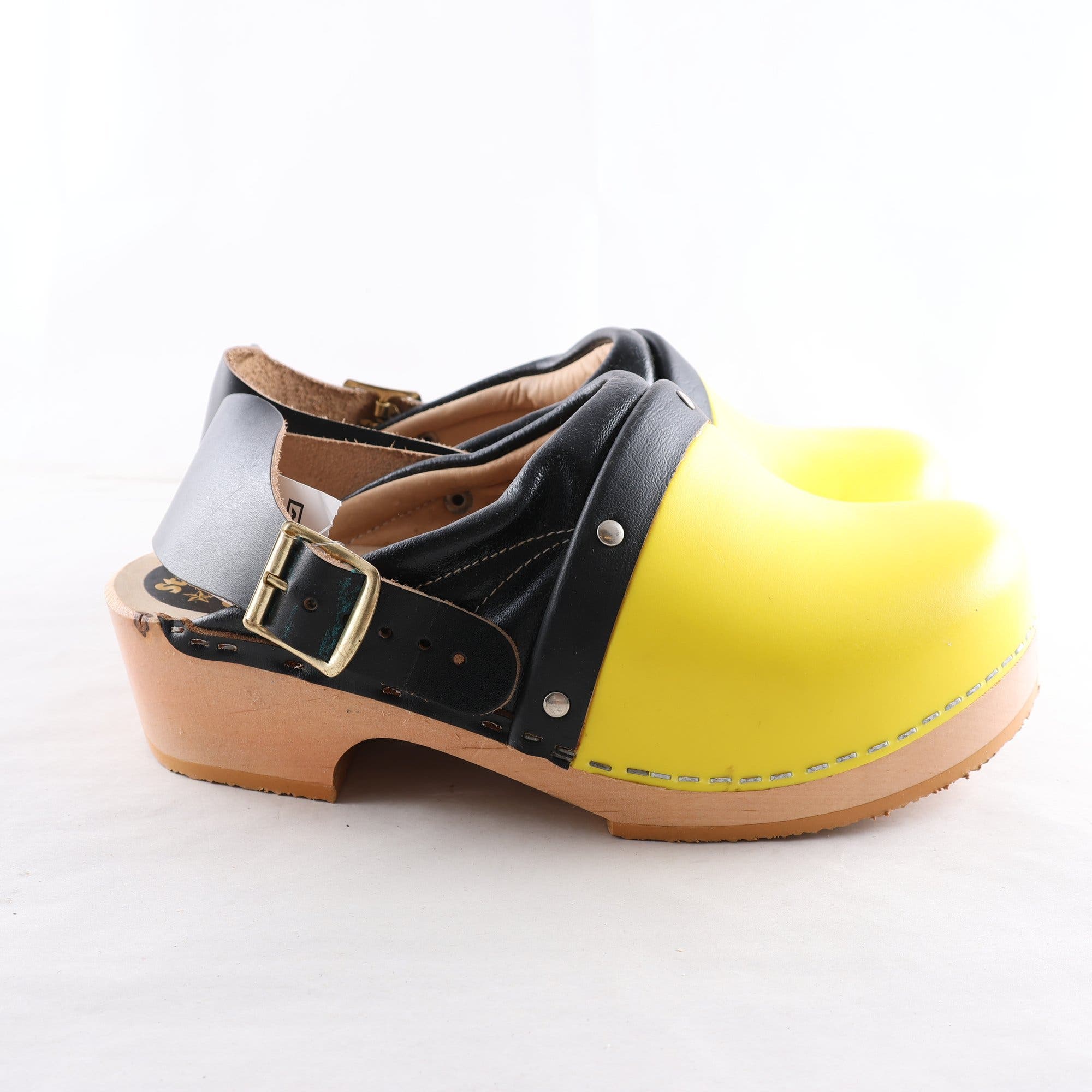 Clogs, Lofgren & co, gul, svart, stl. 41