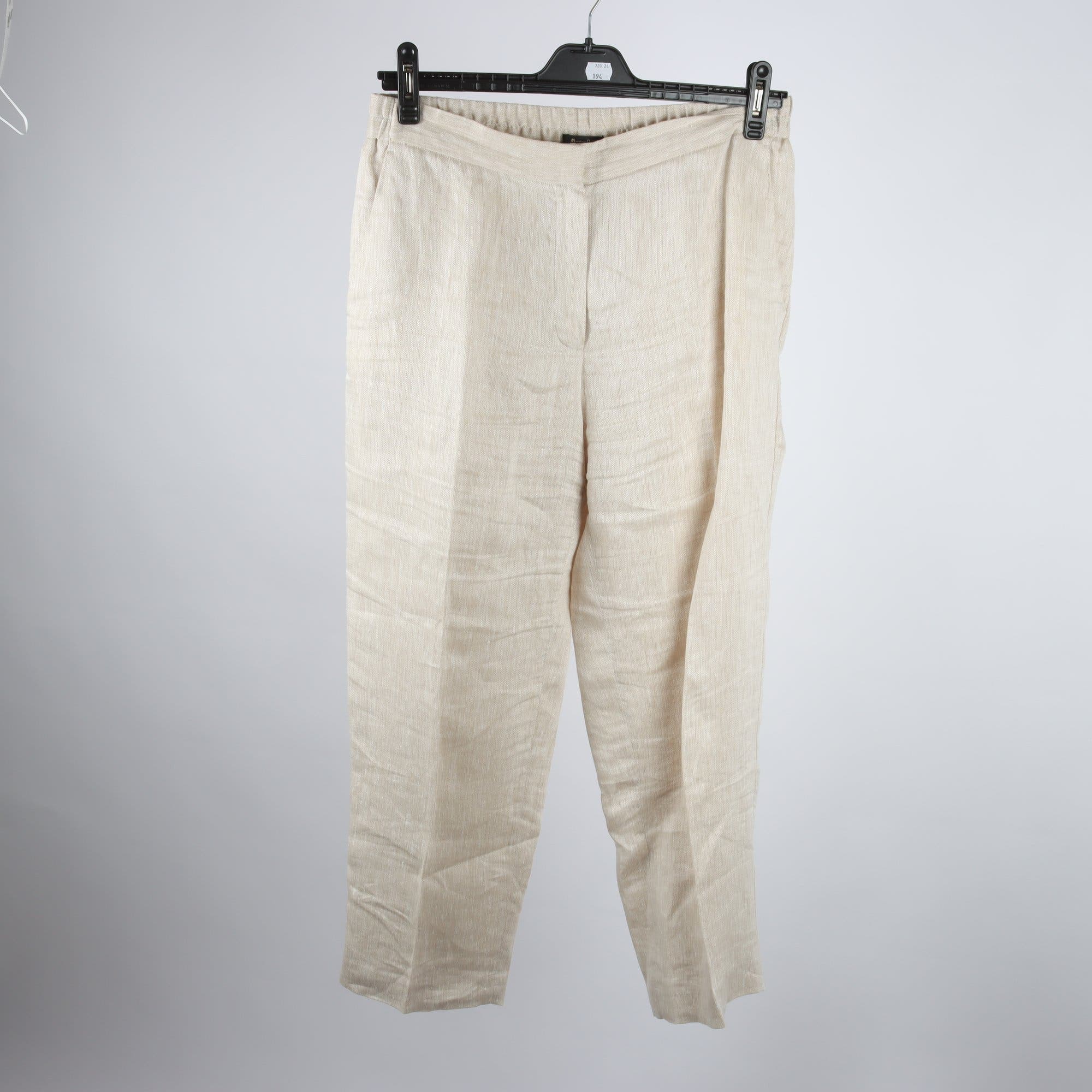 Byxor, Massimo Dutti, ljusbeige, 100% linne, stl. 40