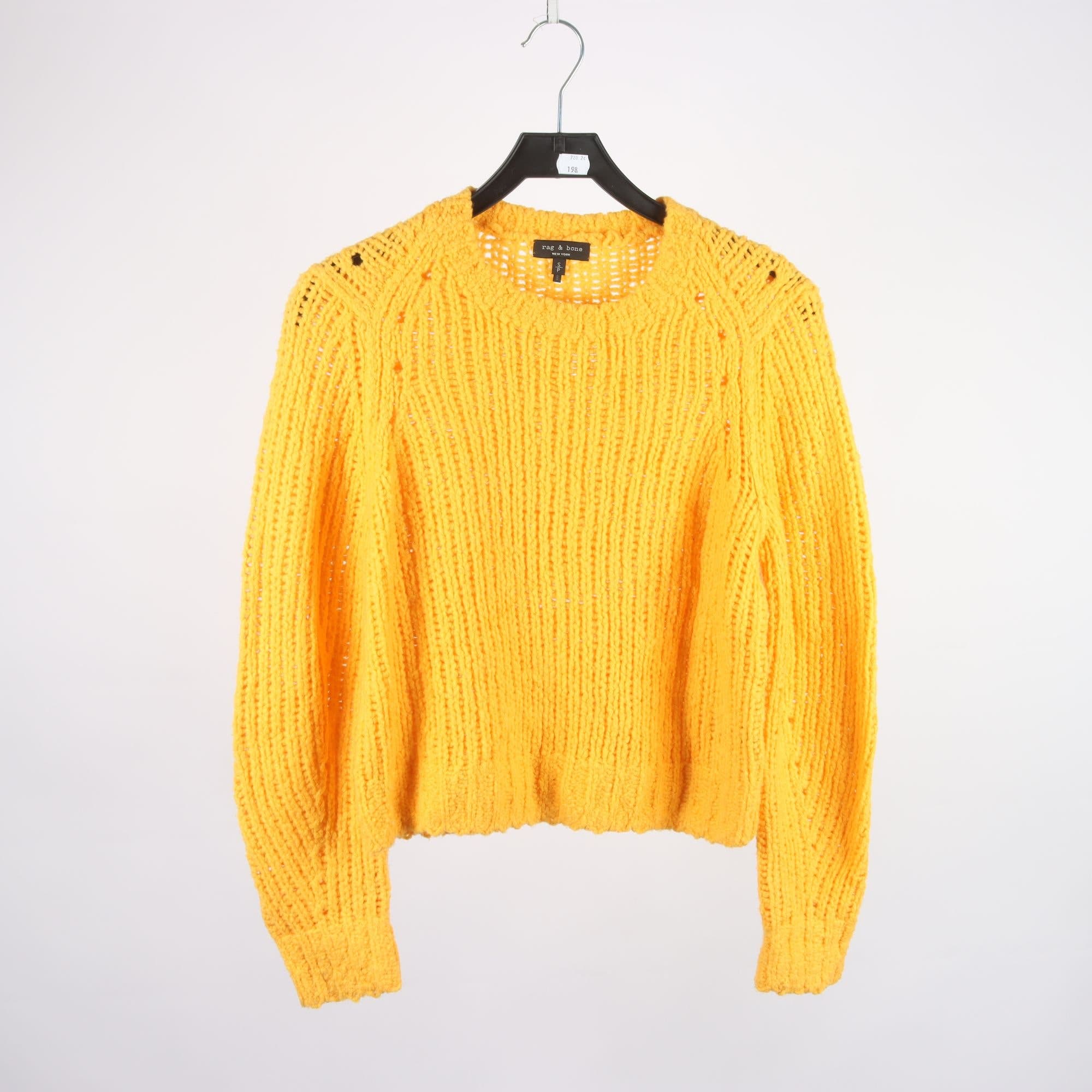 Tröja, Rag & Bone, senapsgul, 100% merino ull, stl. S