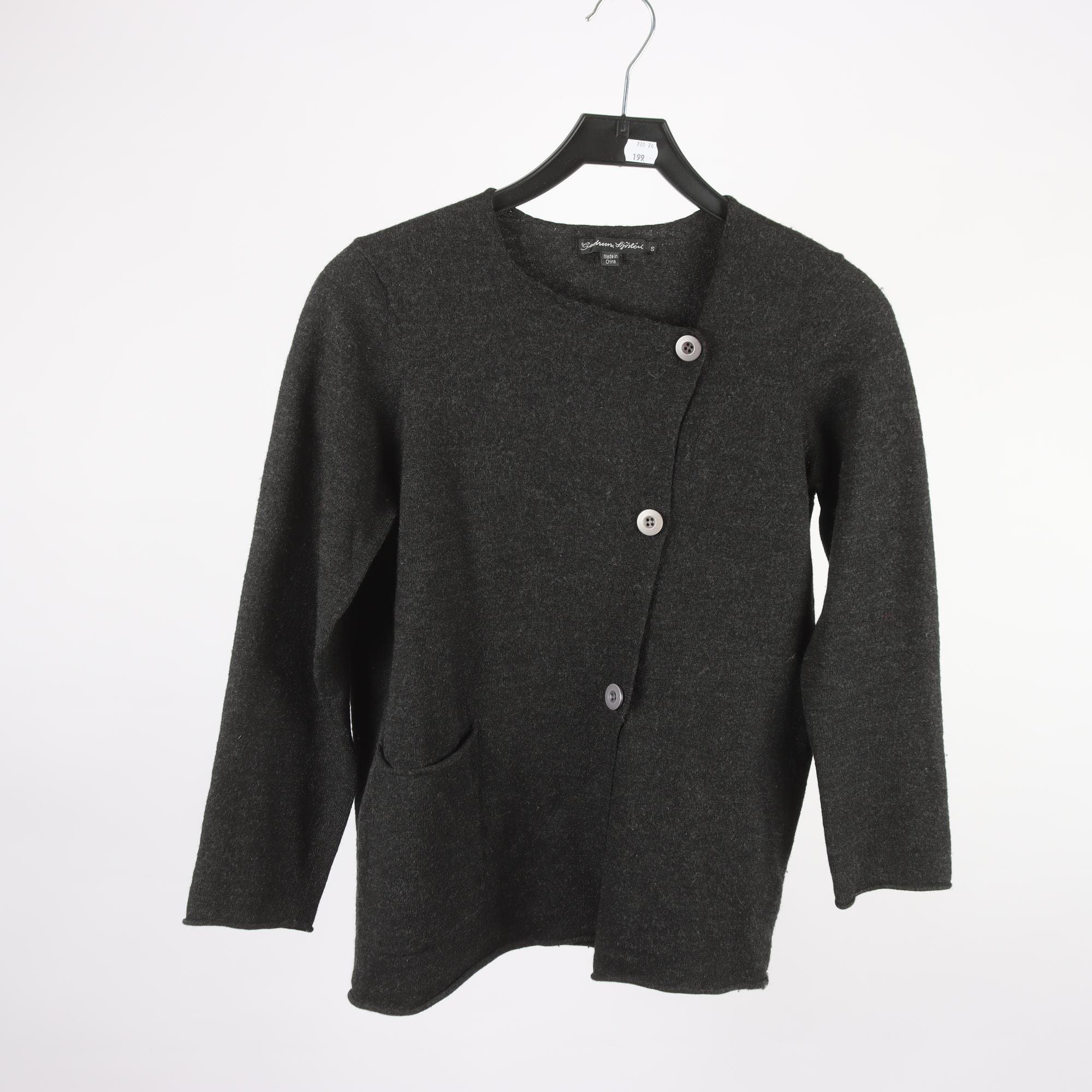 Kofta, Gudrun Sjödén, gråsvart, 100% merino ull, stl. S