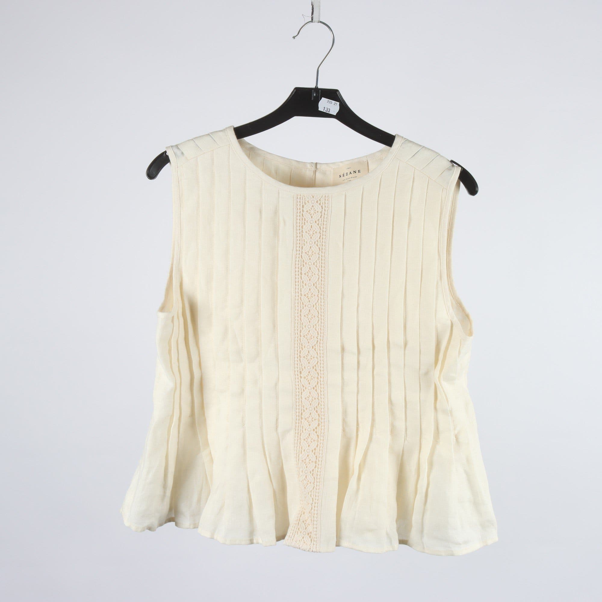 Linne, Sézane, ljusbeige, 100% linne, stl. 38