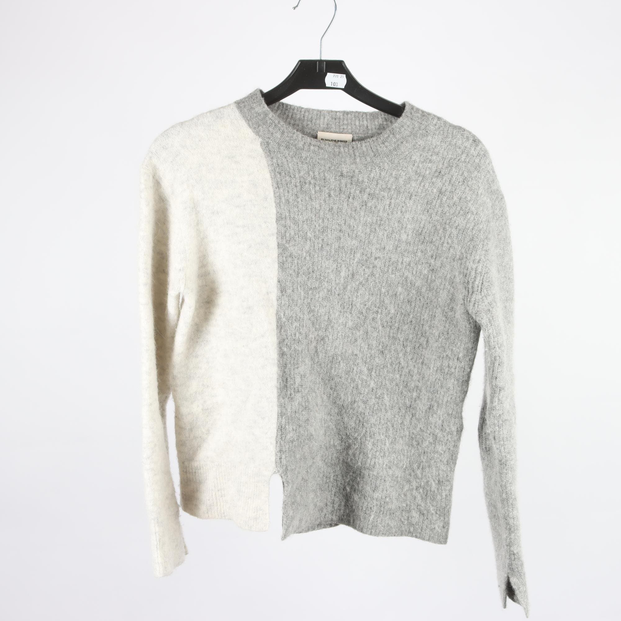 Tröja, By Malene Birger, grå, vit, stl. XS