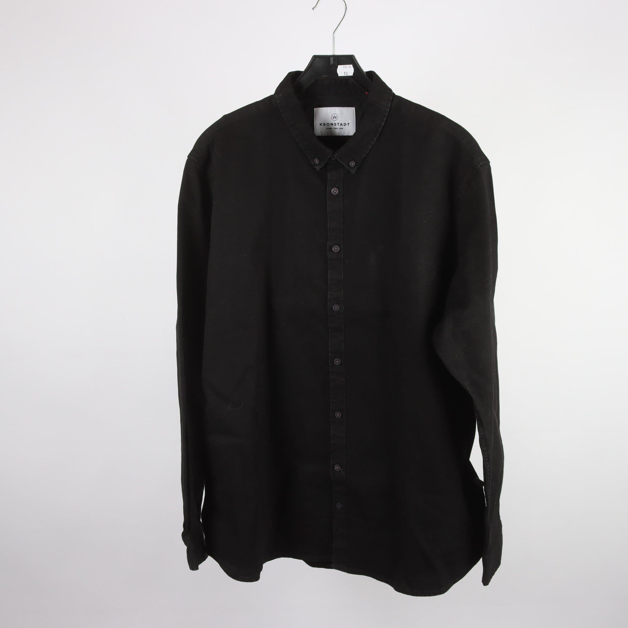 Skjorta, Kronstadt, svart, denim, stl. 3XL
