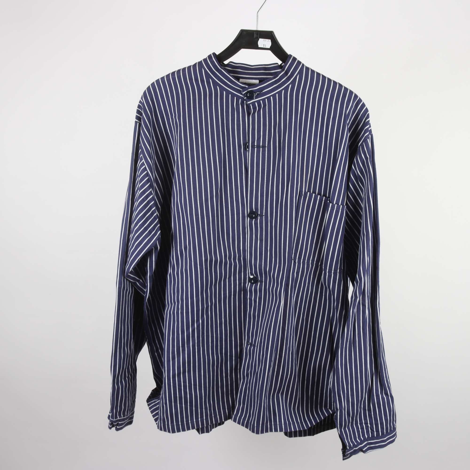 Skjorta workwear, Fristads, blå, vit, randig, stl. XL