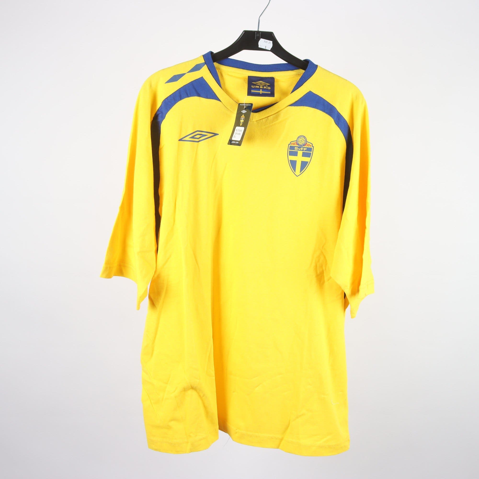 Sporttröja, Umbro, SvFF, gul. blå, stl. XL