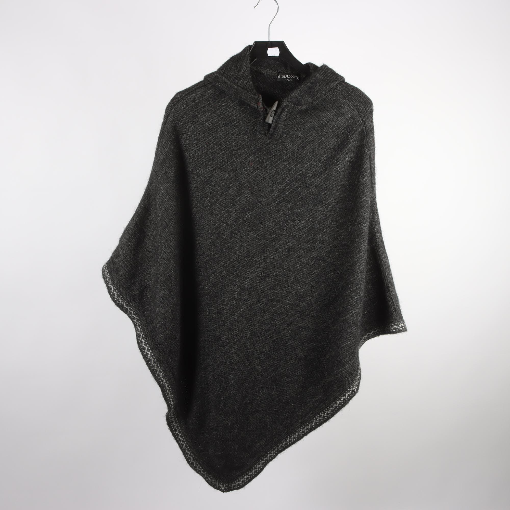 Poncho, Himalyan Wood, grå, stl. ull, stl. one size.