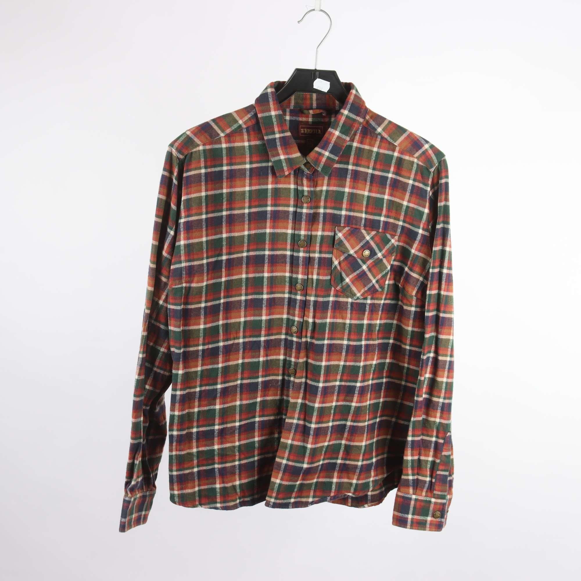 Skjorta, Härkila, rutig, brun, blå, stl. XXL.