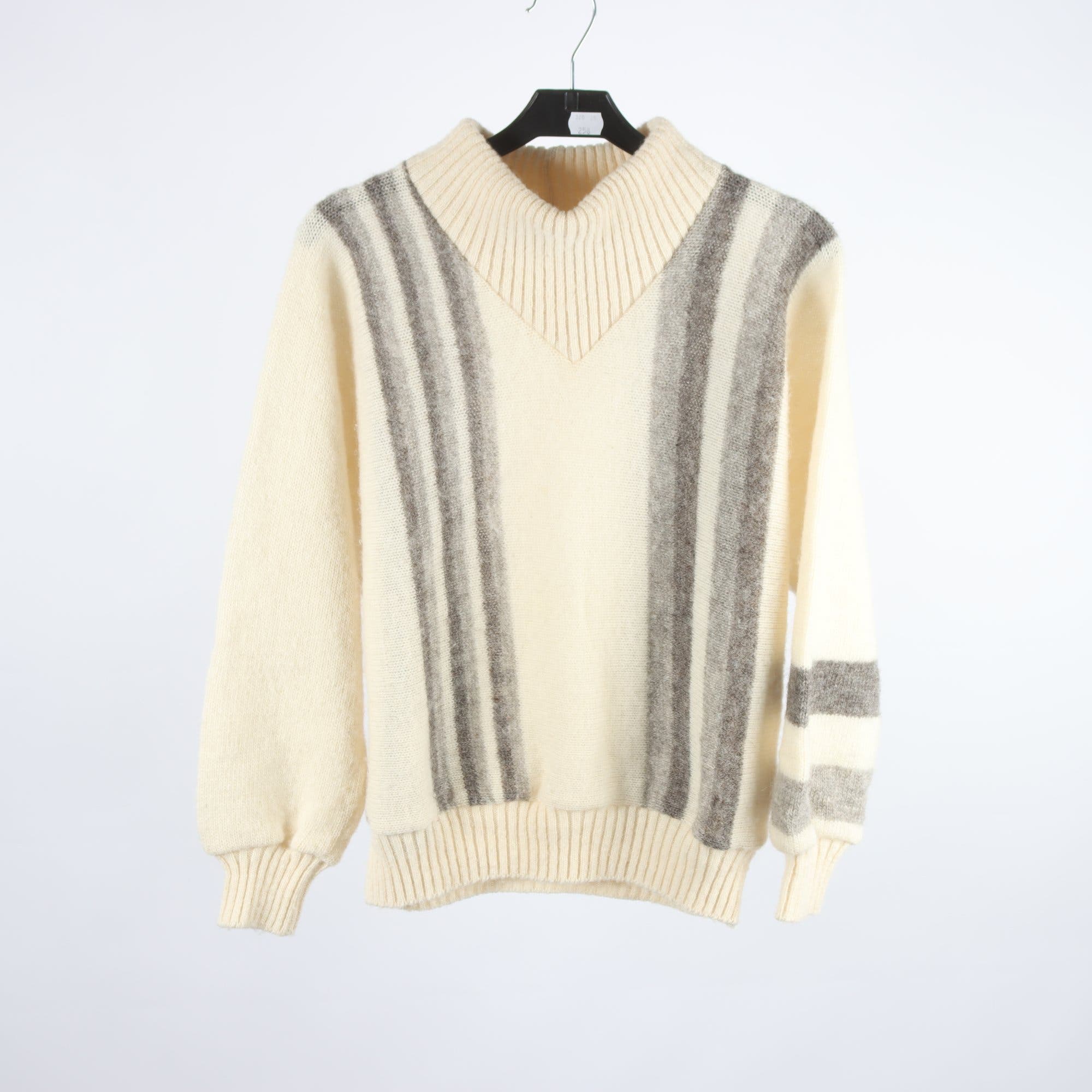 Tröja, Alafoss, Island, beige, grå, 100% ull, stl. M.