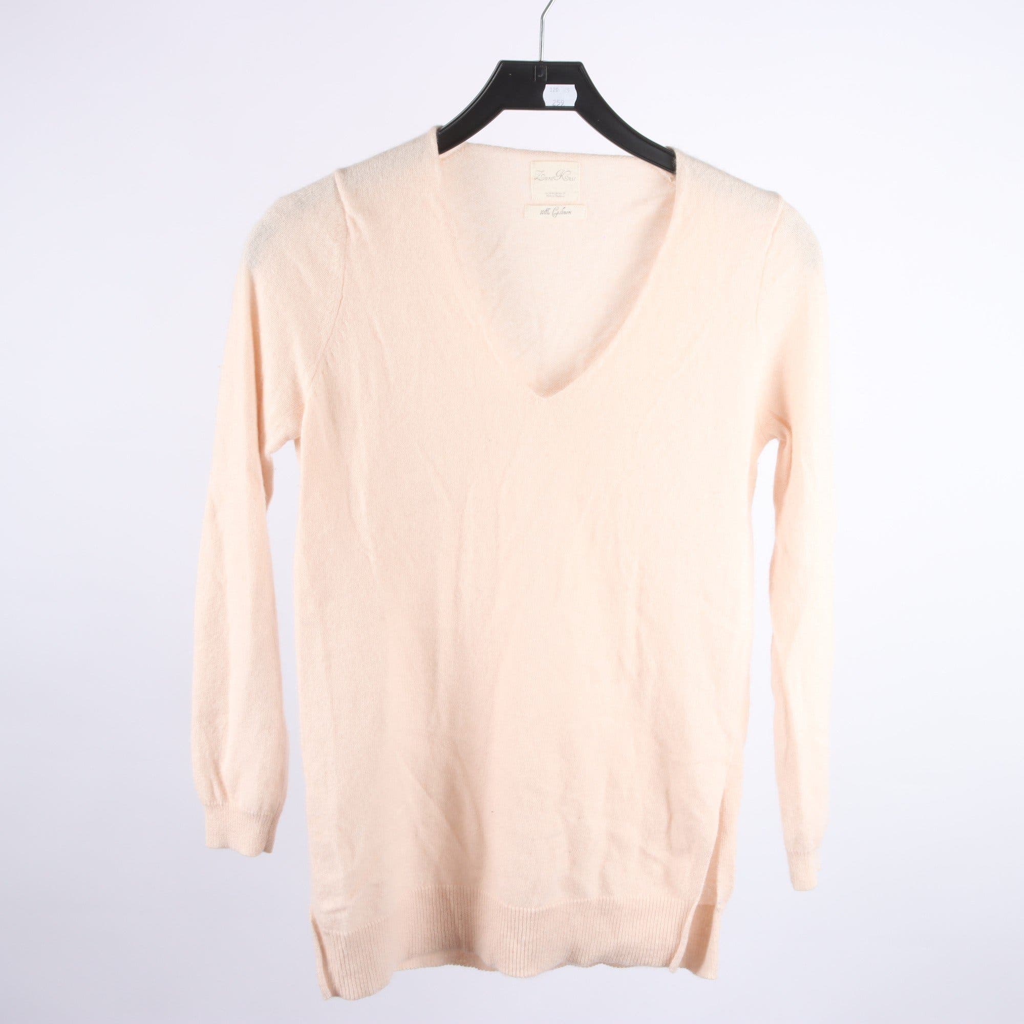 Tröja, Zara Knitt, aprikos, 100% cashmere, stl. ca. S.
