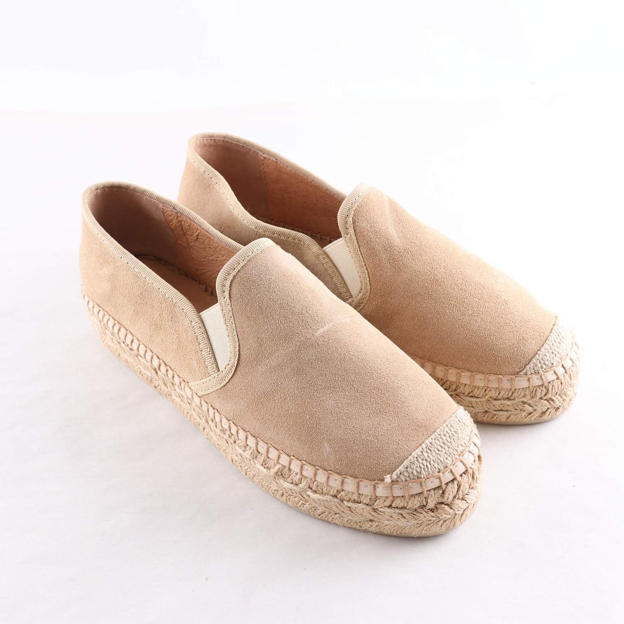 Espadrillos, Oslo, beige, skinn, stl. 37