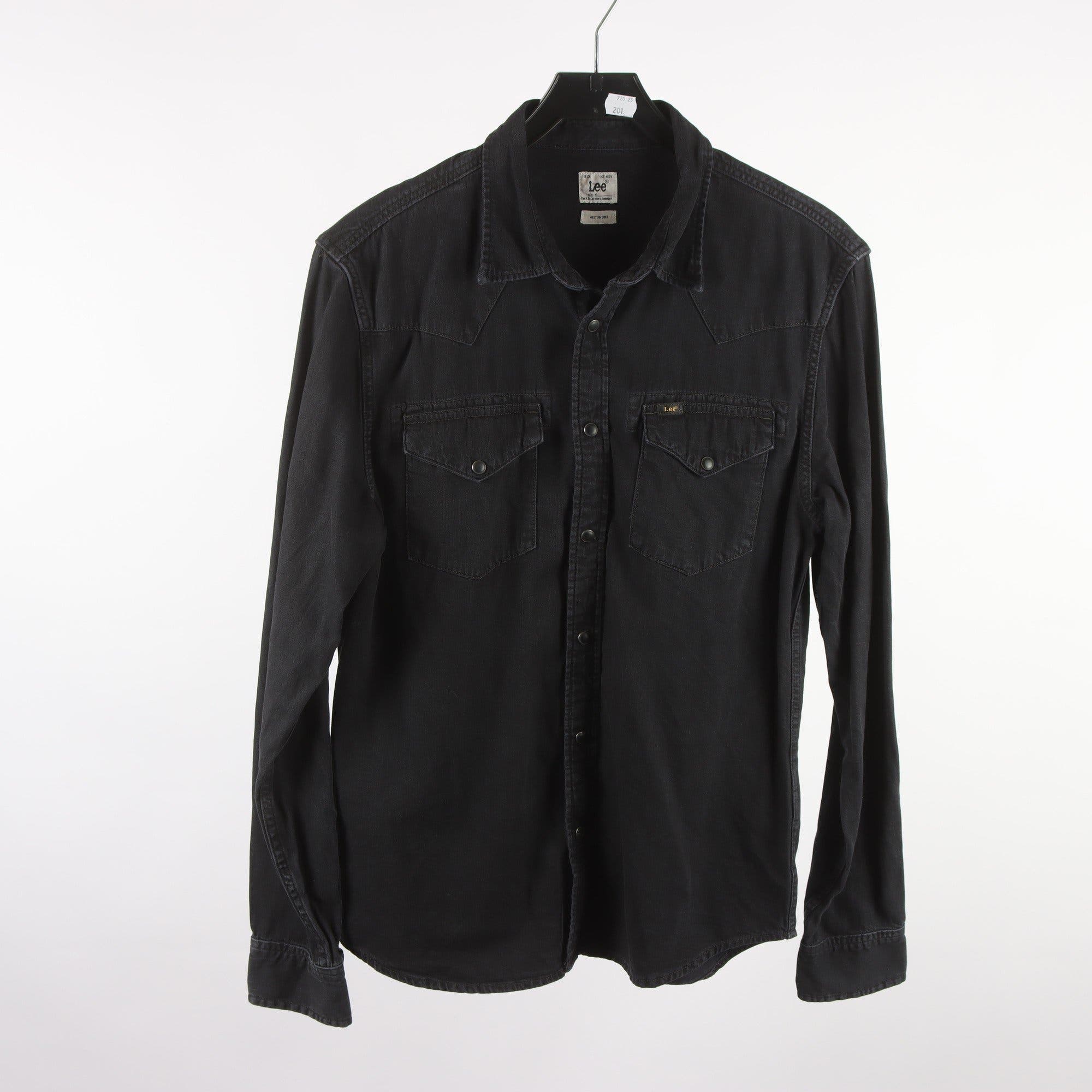 Jeansskjorta, Lee, svart, stl. M