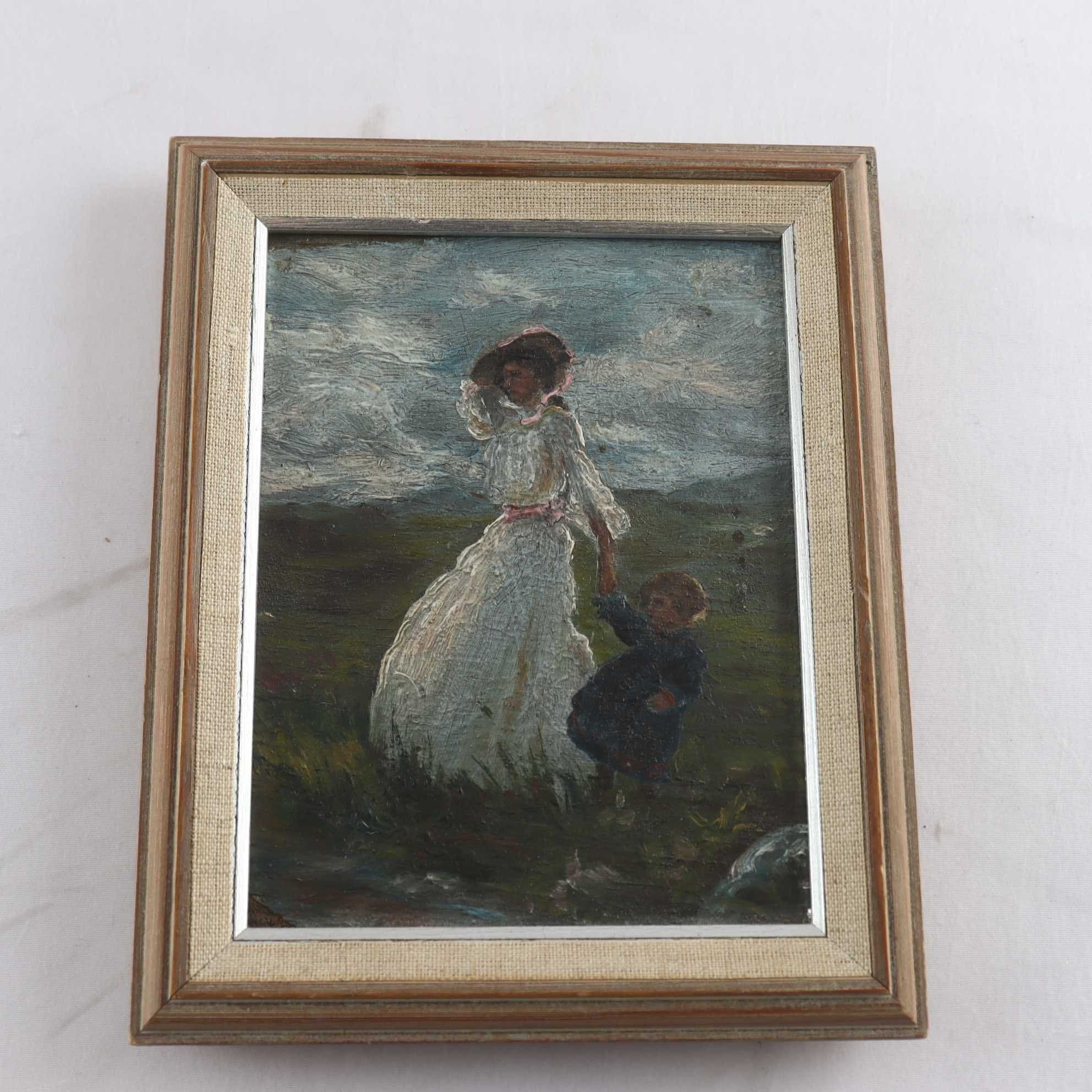Oljemålning, osignerad, sent 1800-tal/ 1900-talets början