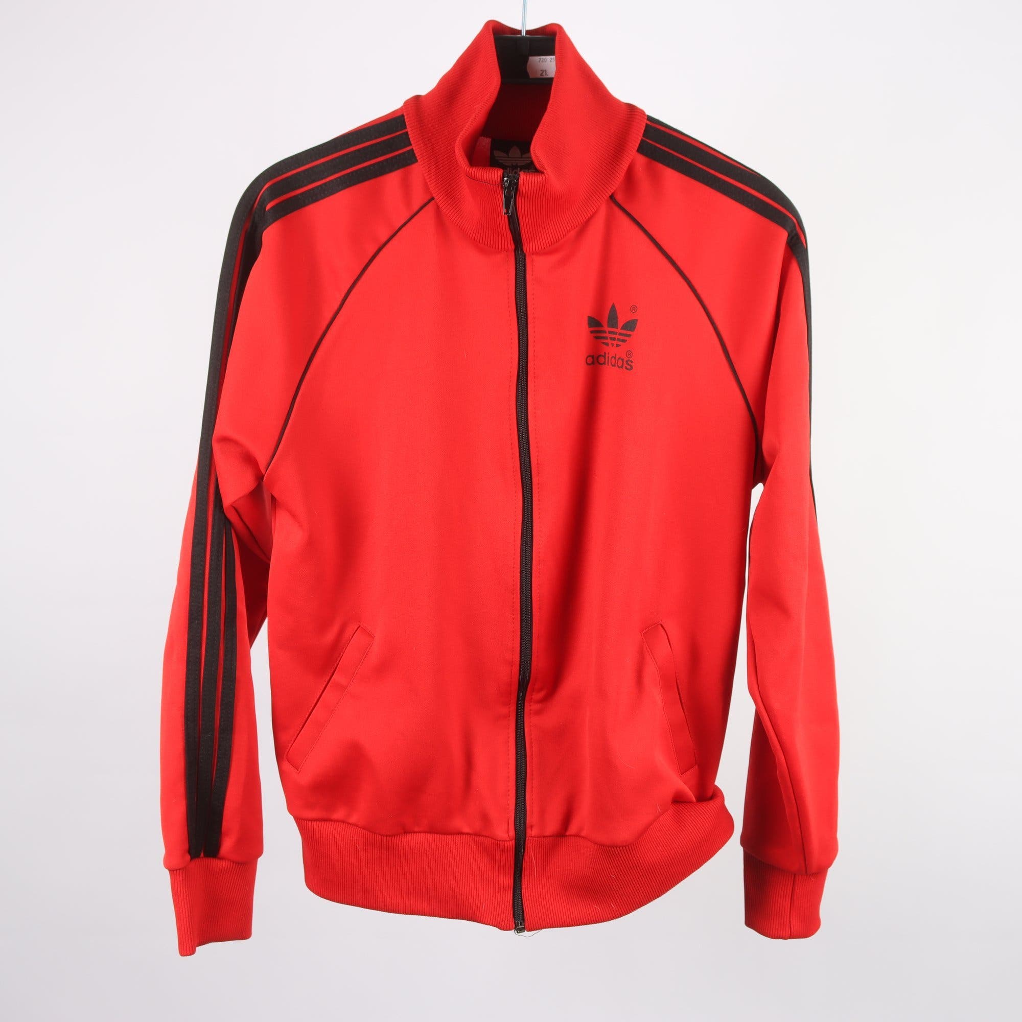 Sportjacka, Adidas, röd, svart, stl. L