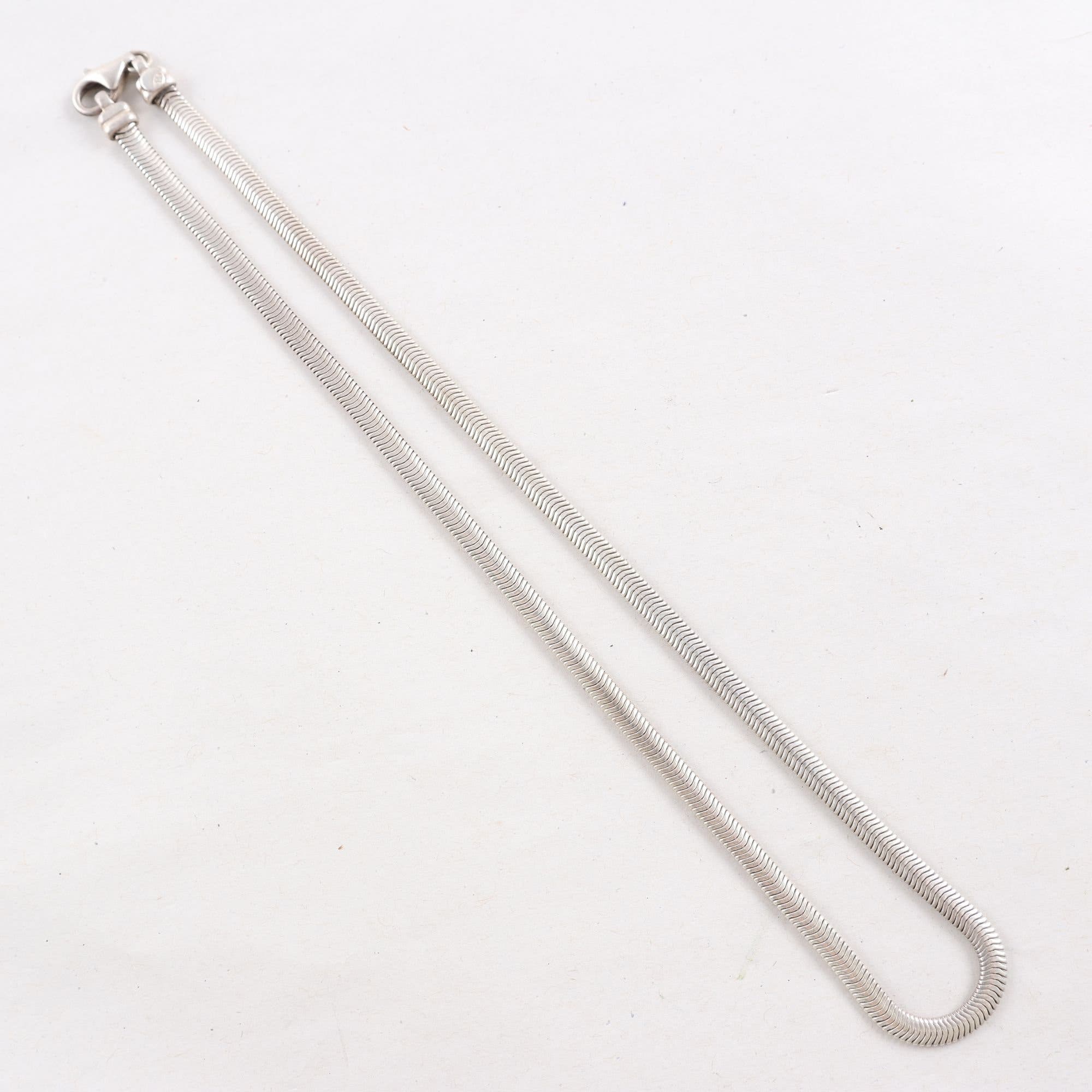 Halsband, ormlänk, silver 925, vikt: 13.7g