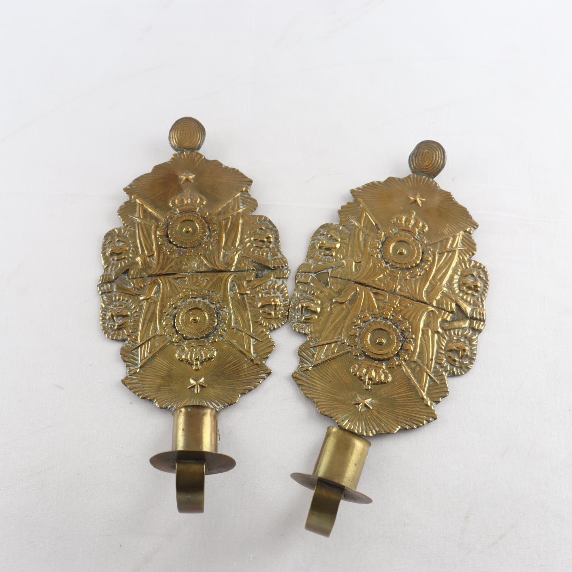 Ljusplåtar, mässing, 1900-talets mitt
