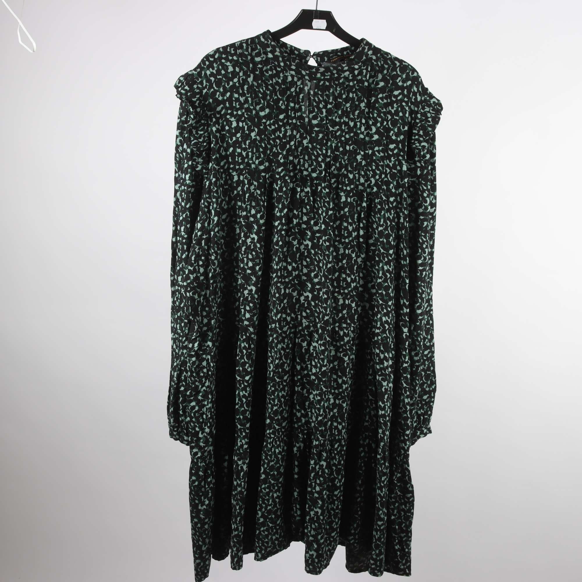 Klänning, Pernilla Wahlgren, grön, svart, stl. XL.