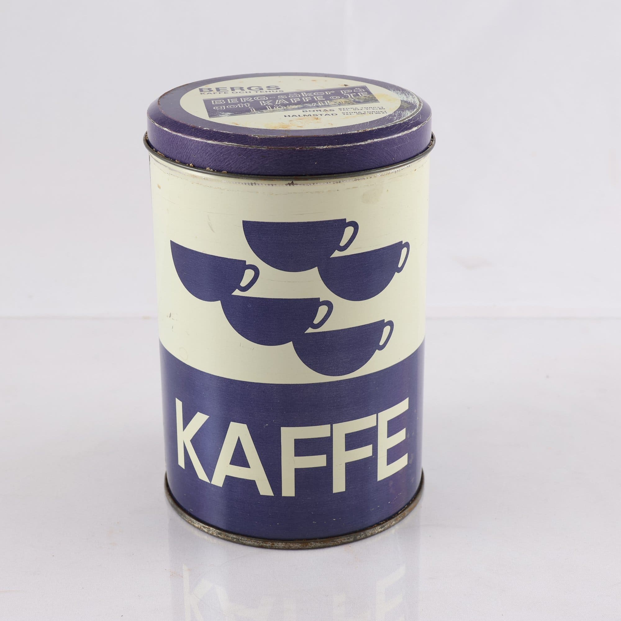 Kaffeburk, Bergs kaffe och tehus, plåt