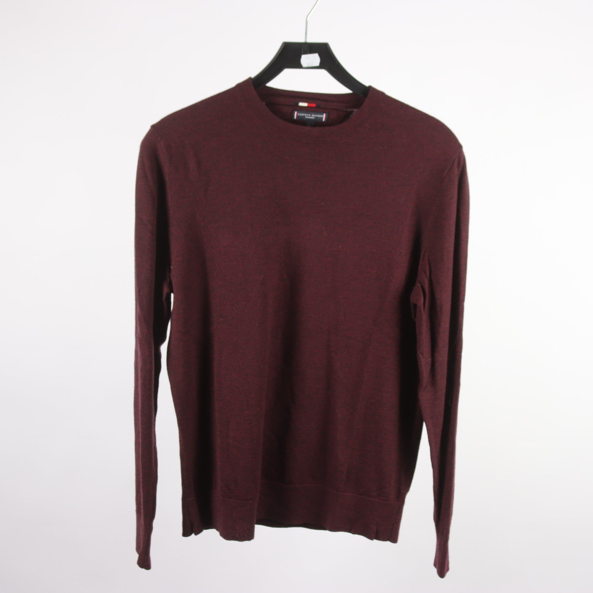 Tröja, Tommy Hilfiger, vinröd, 100% ull, stl. L.