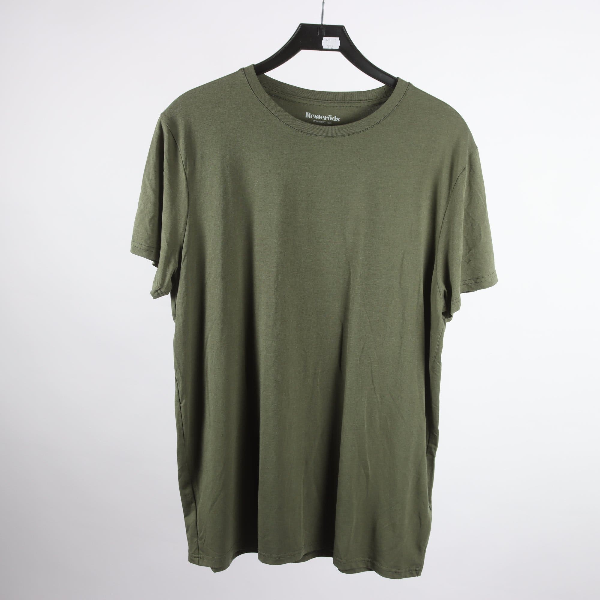 T-shirt, 2-pack, Resteröds, grön, svart, stl. L/XL.