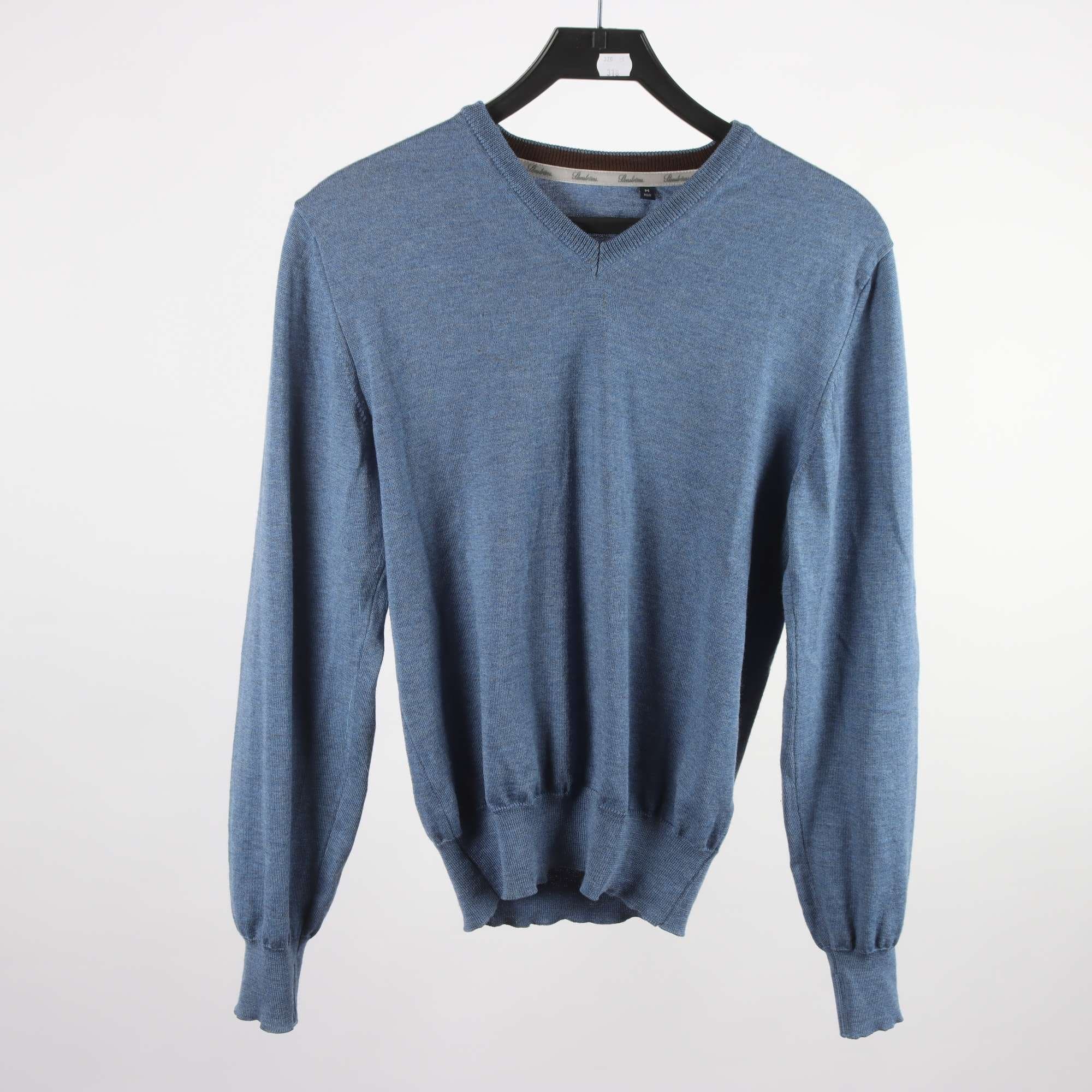 Tröja, Stenströms, blå, 100% merino ull, stl. M.