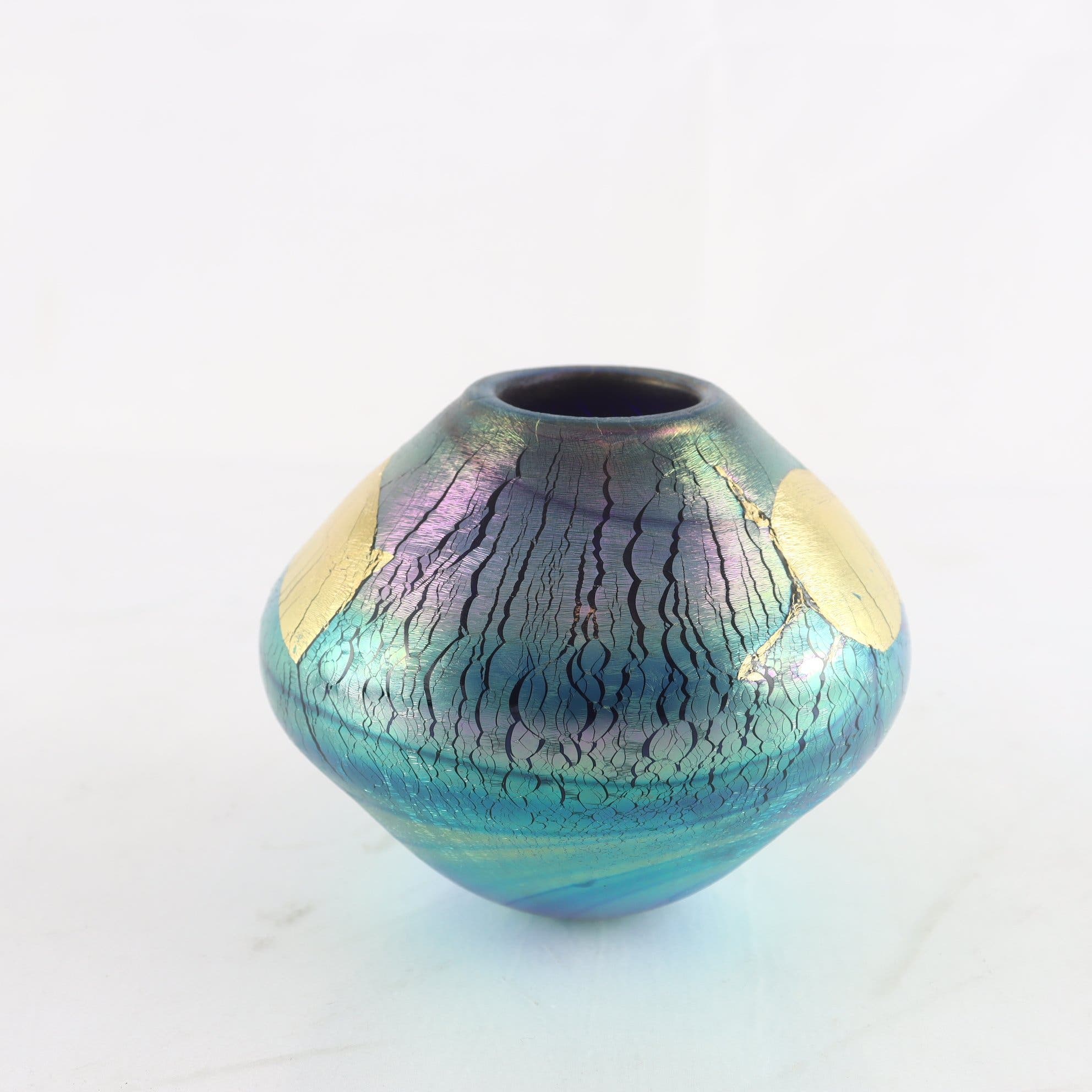 Vas, konstglas, Robert Eickholt, 1990