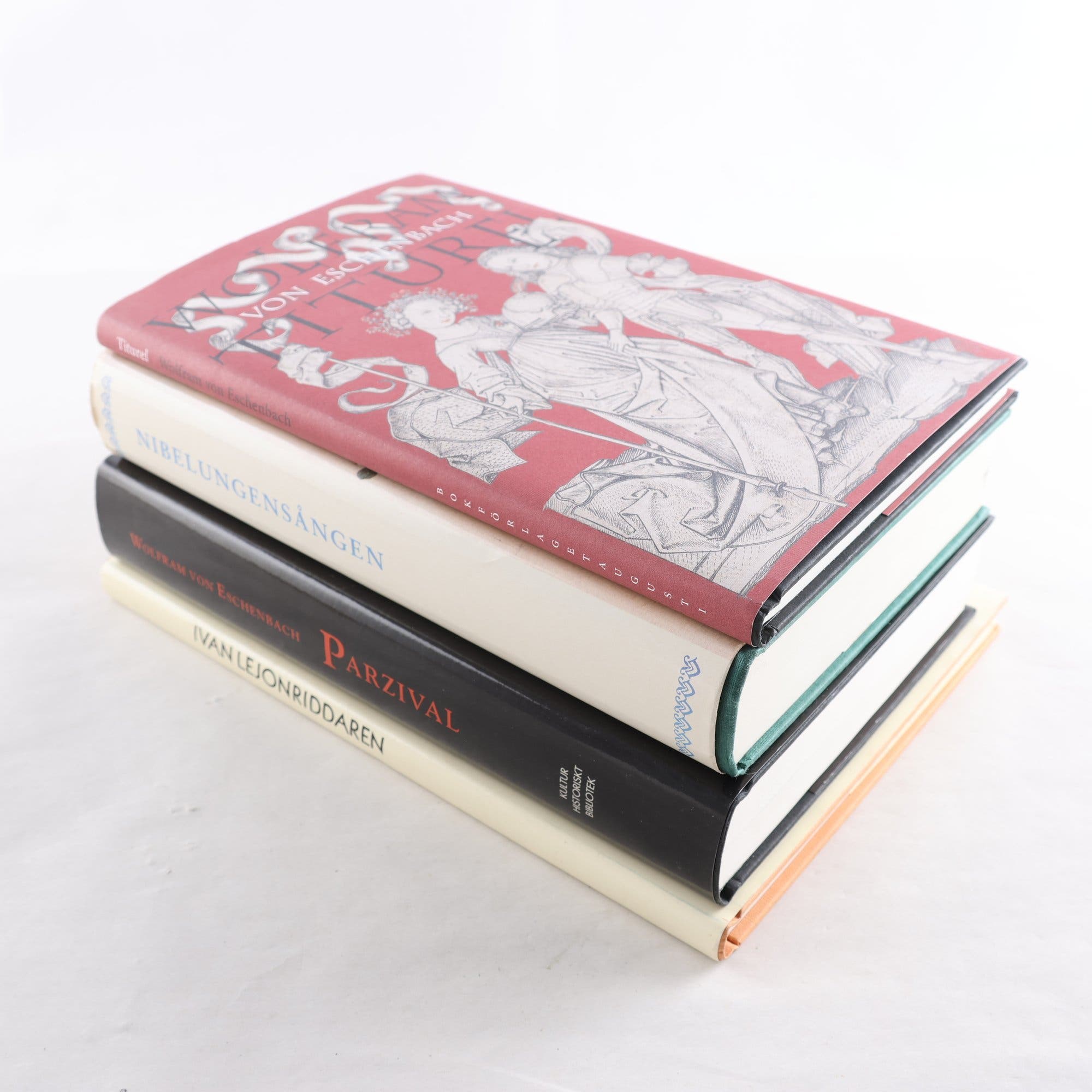 Litteratur från medeltiden, bokpaket med 4 volymer. Samfraktas ej