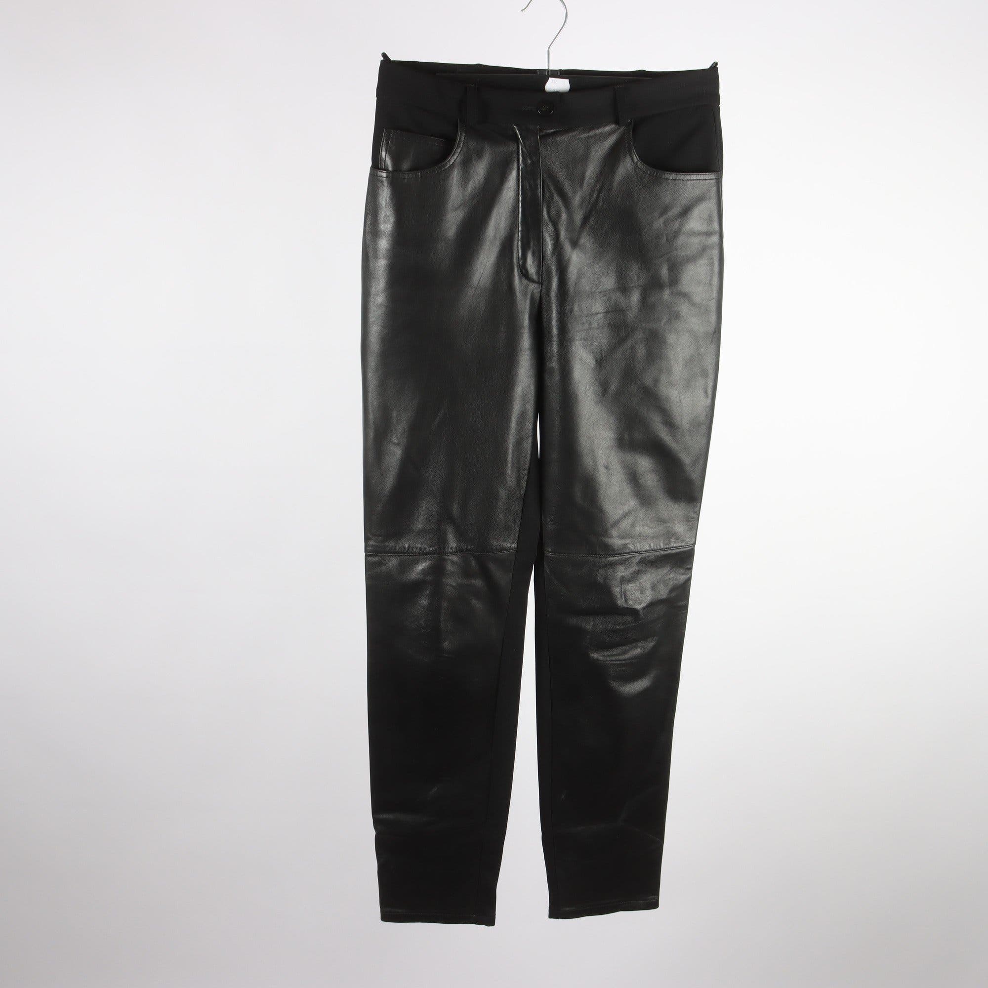 Ull/skinnbyxor, Escada, svart, stl. 38.