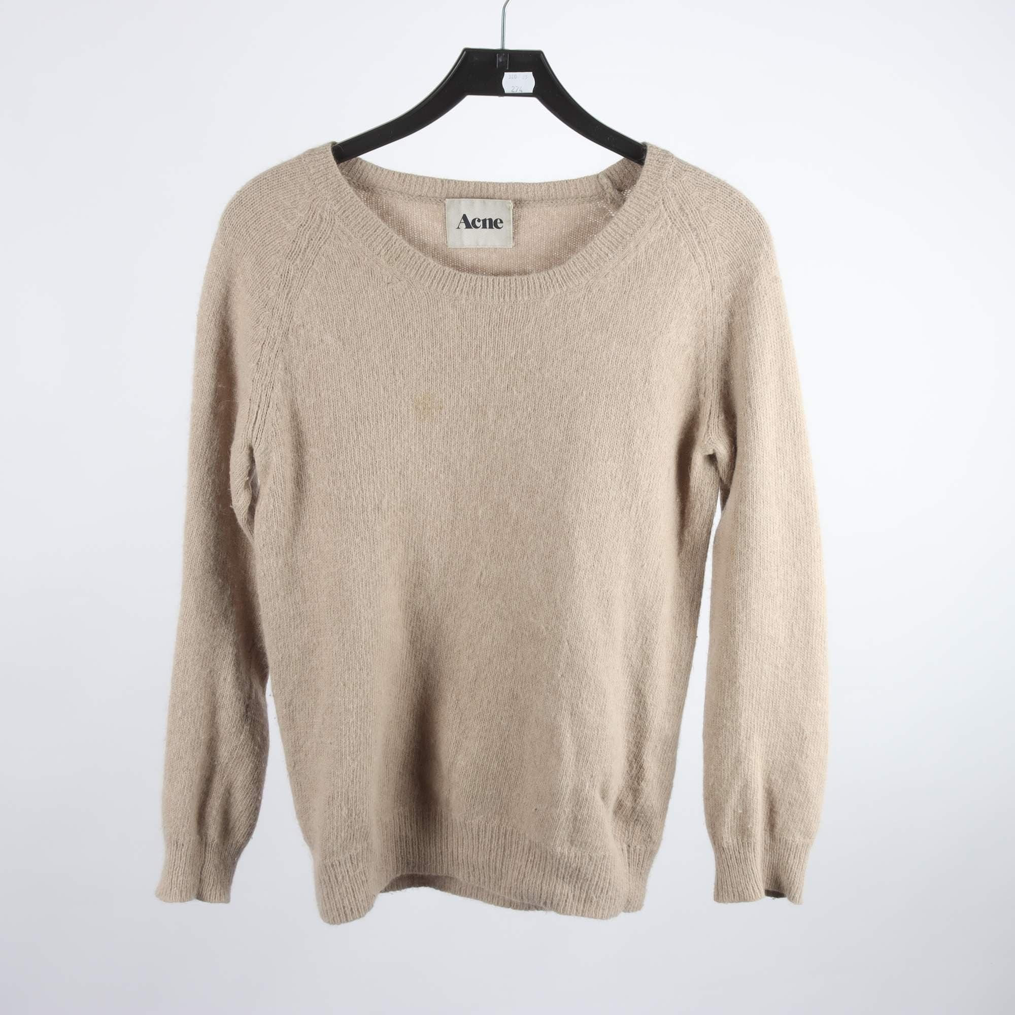 Tröja, Acne, beige, 70% angora, stl. S.