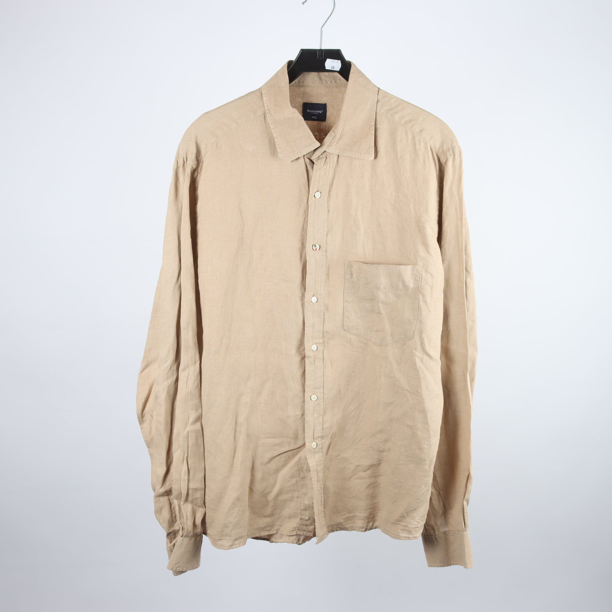 Skjorta, Boomerang, beige, 100% linne, stl. XXL