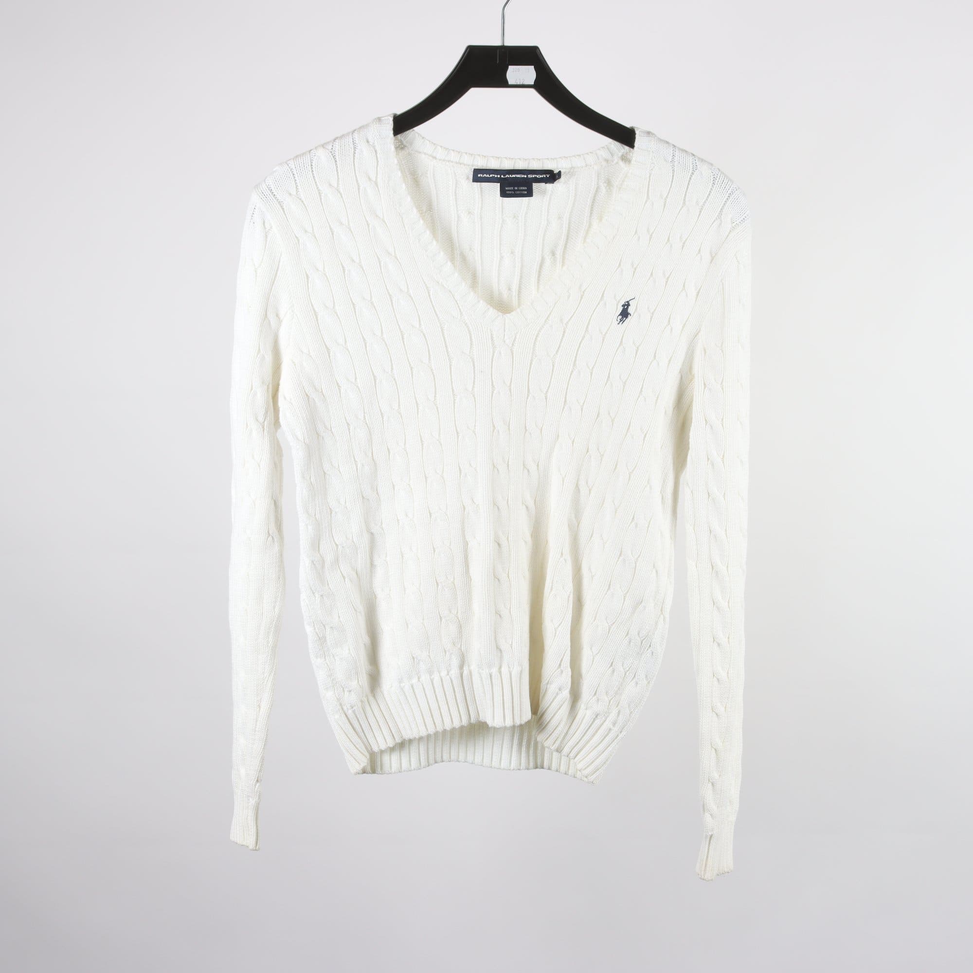 Tröja, Ralph Lauren, vit, bomull, stl. XL.