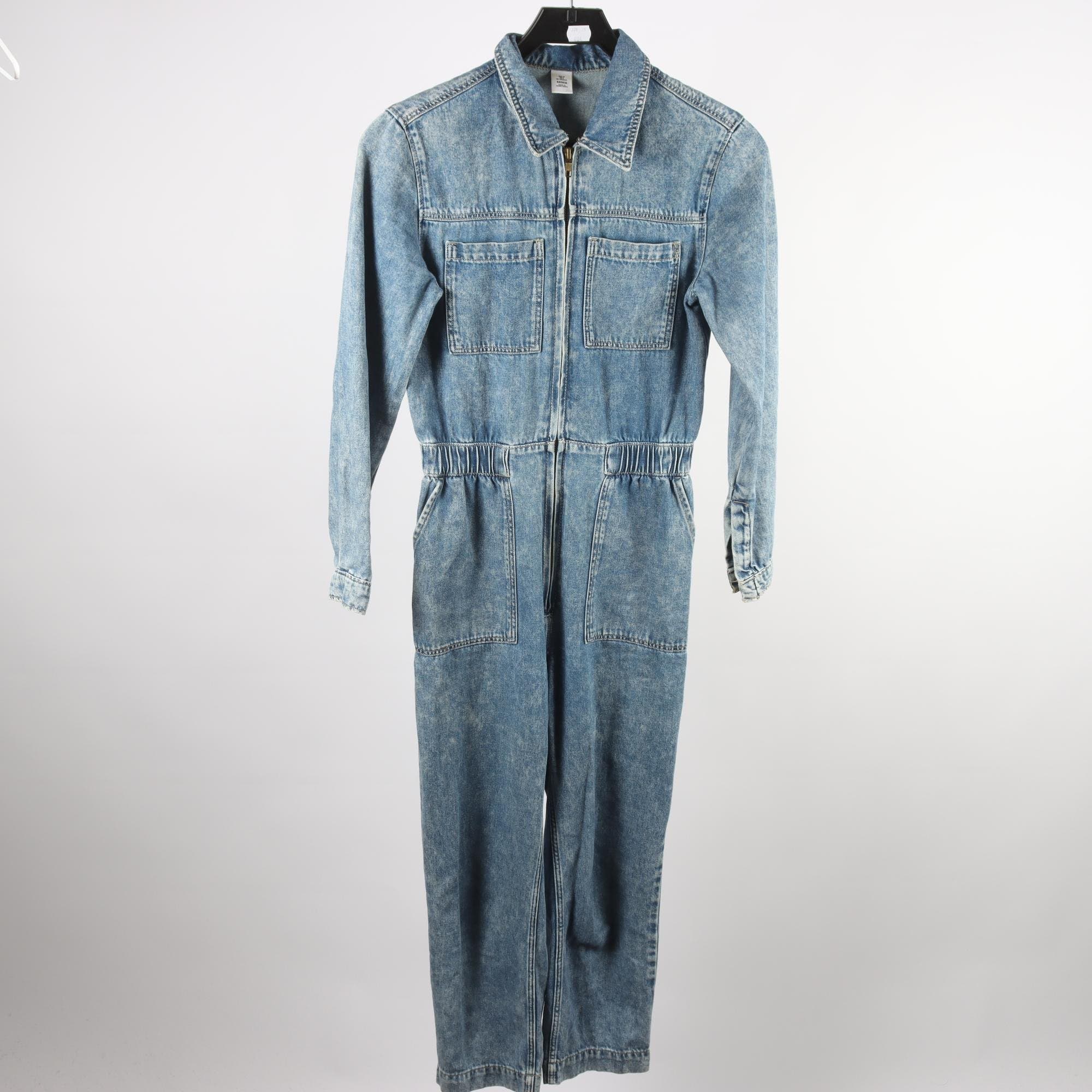 Byxdress, & Denim, blå, stl. 34.